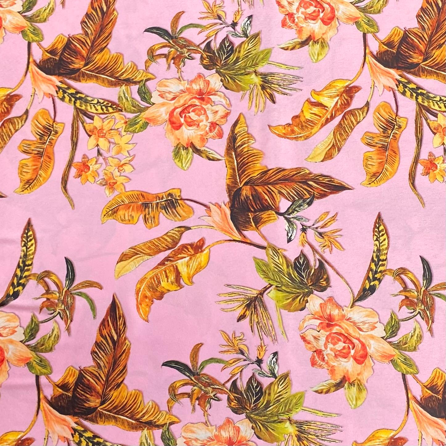 Pound A Metre 3 Metres Silky-Smooth Printed Satin- 45" Wide (Autumn)