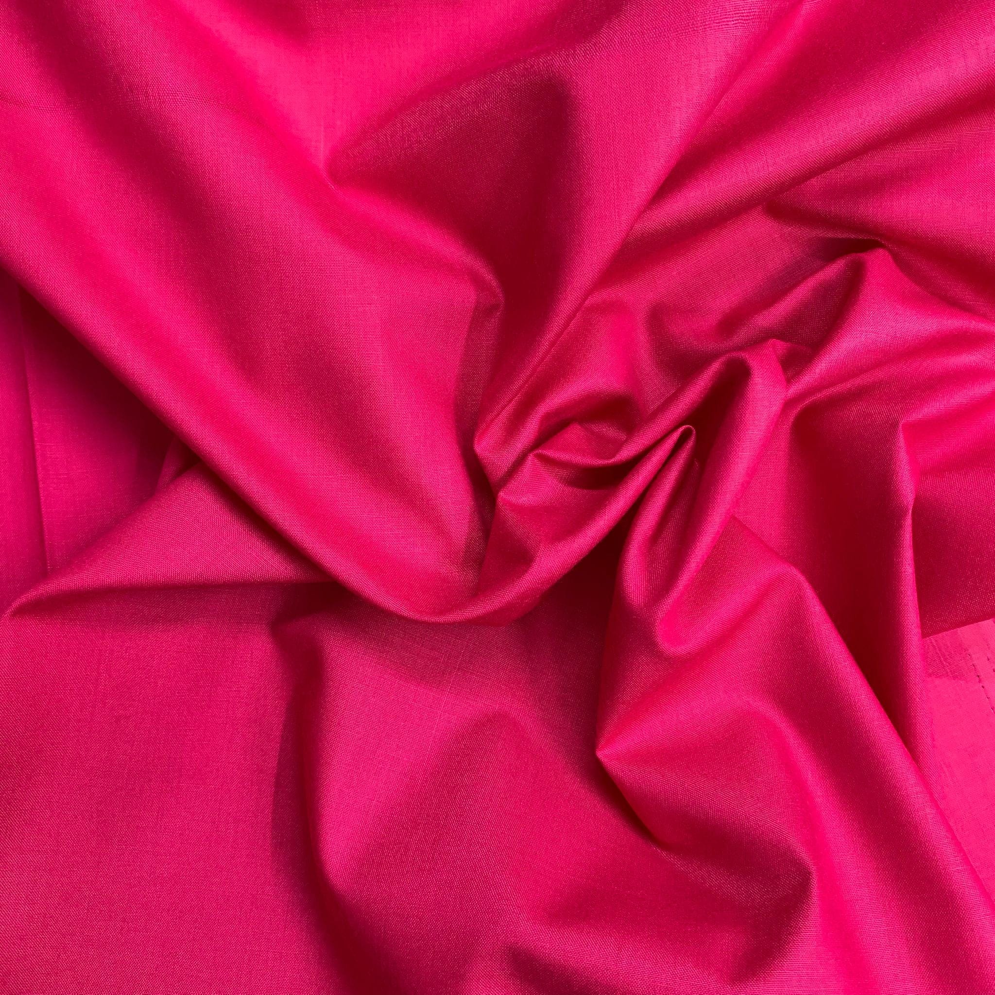 Pound A Metre 5 Metre Plain Cotton Poplin – 36” Wide - (Cerise)