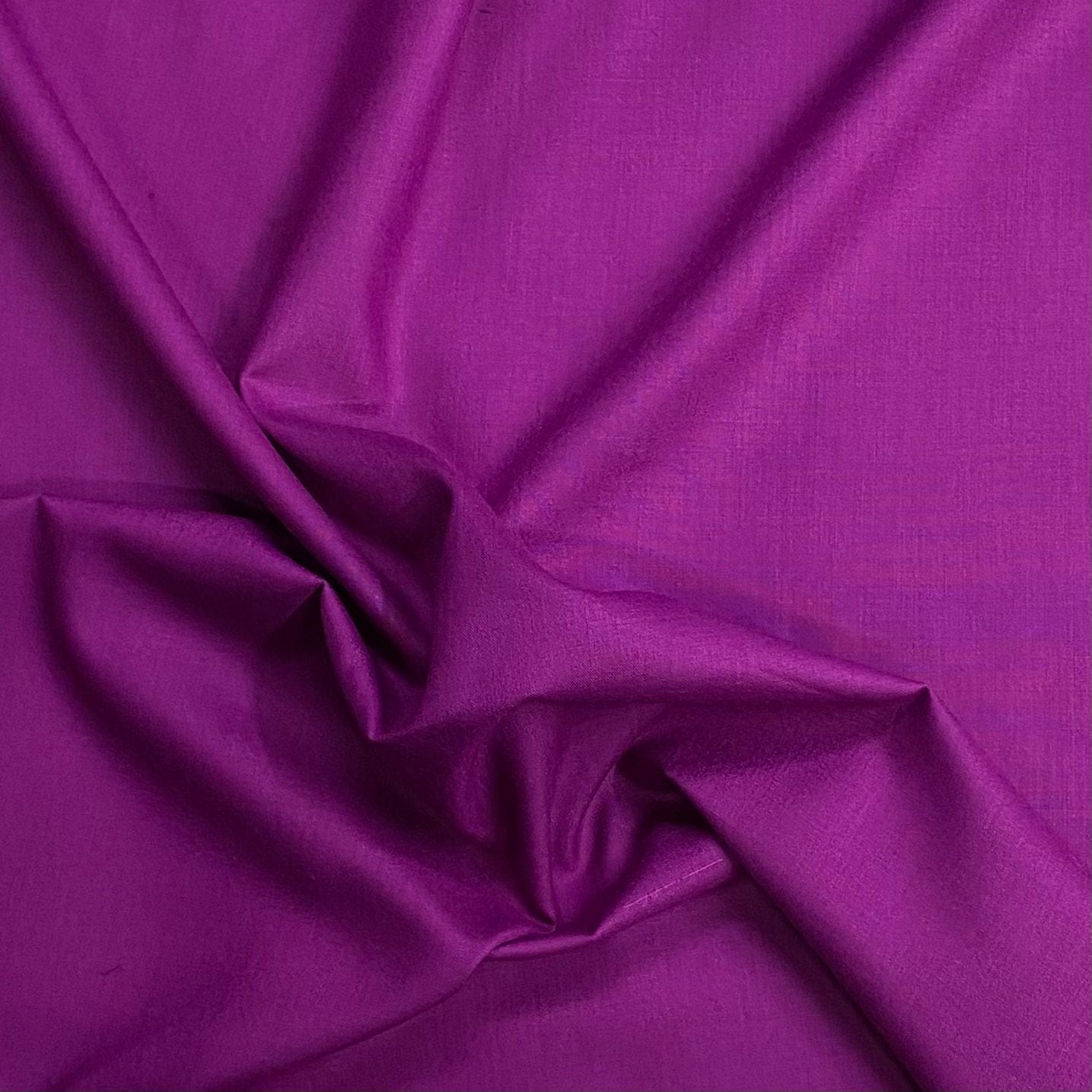 Pound A Metre 5 Metre Plain Cotton Poplin – 36” Wide - (Grape)