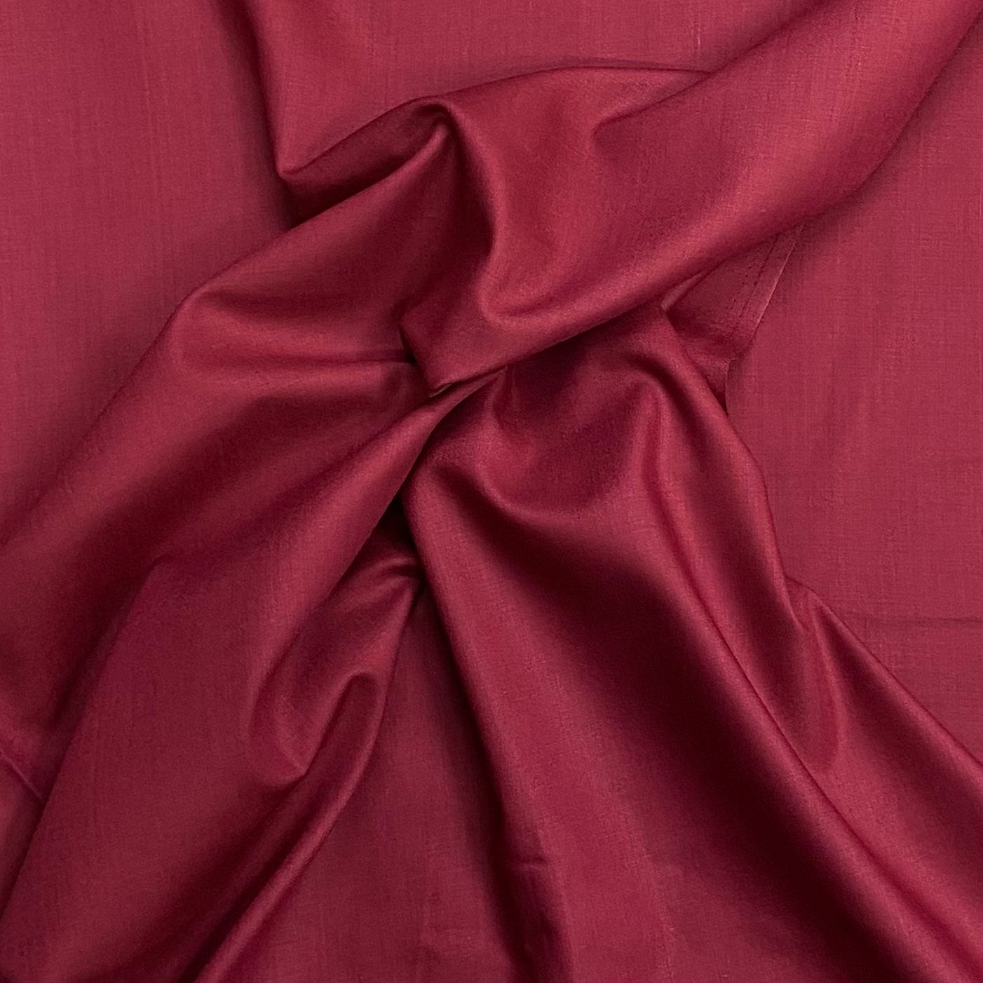 Pound A Metre 5 Metre Plain Cotton Poplin – 36” Wide - (Maroon)