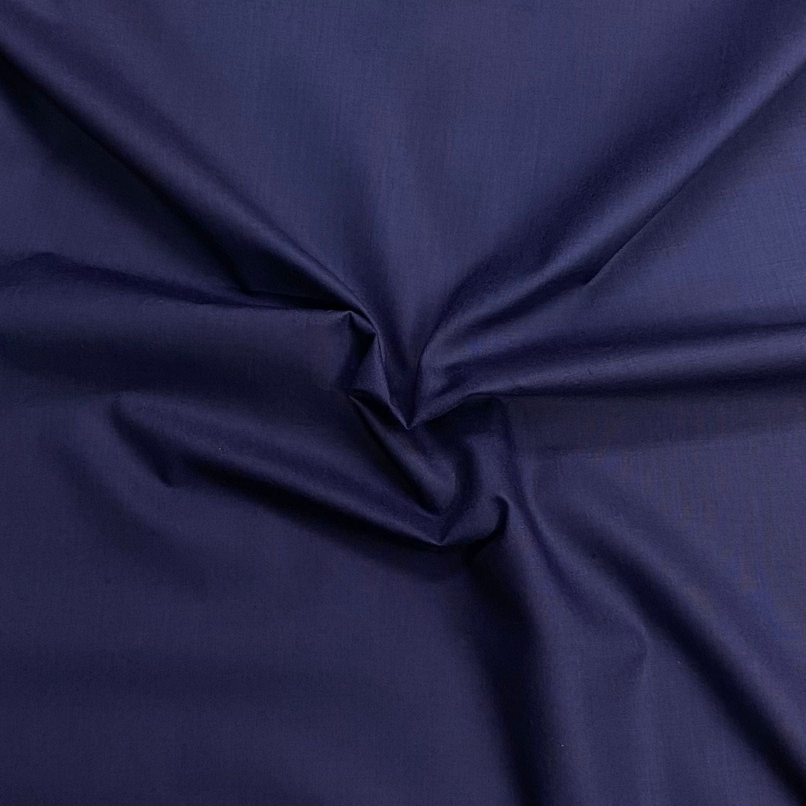 Pound A Metre 5 Metre Plain Cotton Poplin – 36” Wide - (Navy)