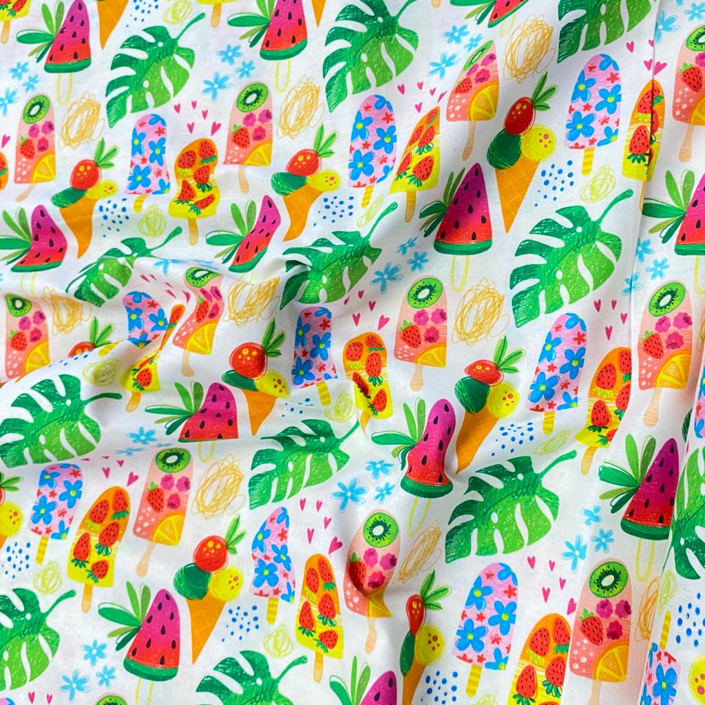 Per Metre Digital Printed Cotton, 'FRUIT'- 44" Wide