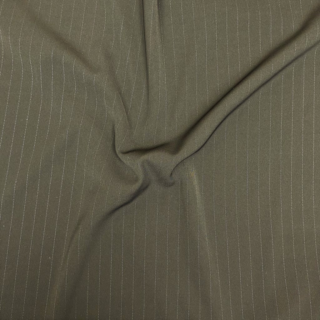 3 Metres Printed Pinstripe Suiting, 'Black' - 55" Wide