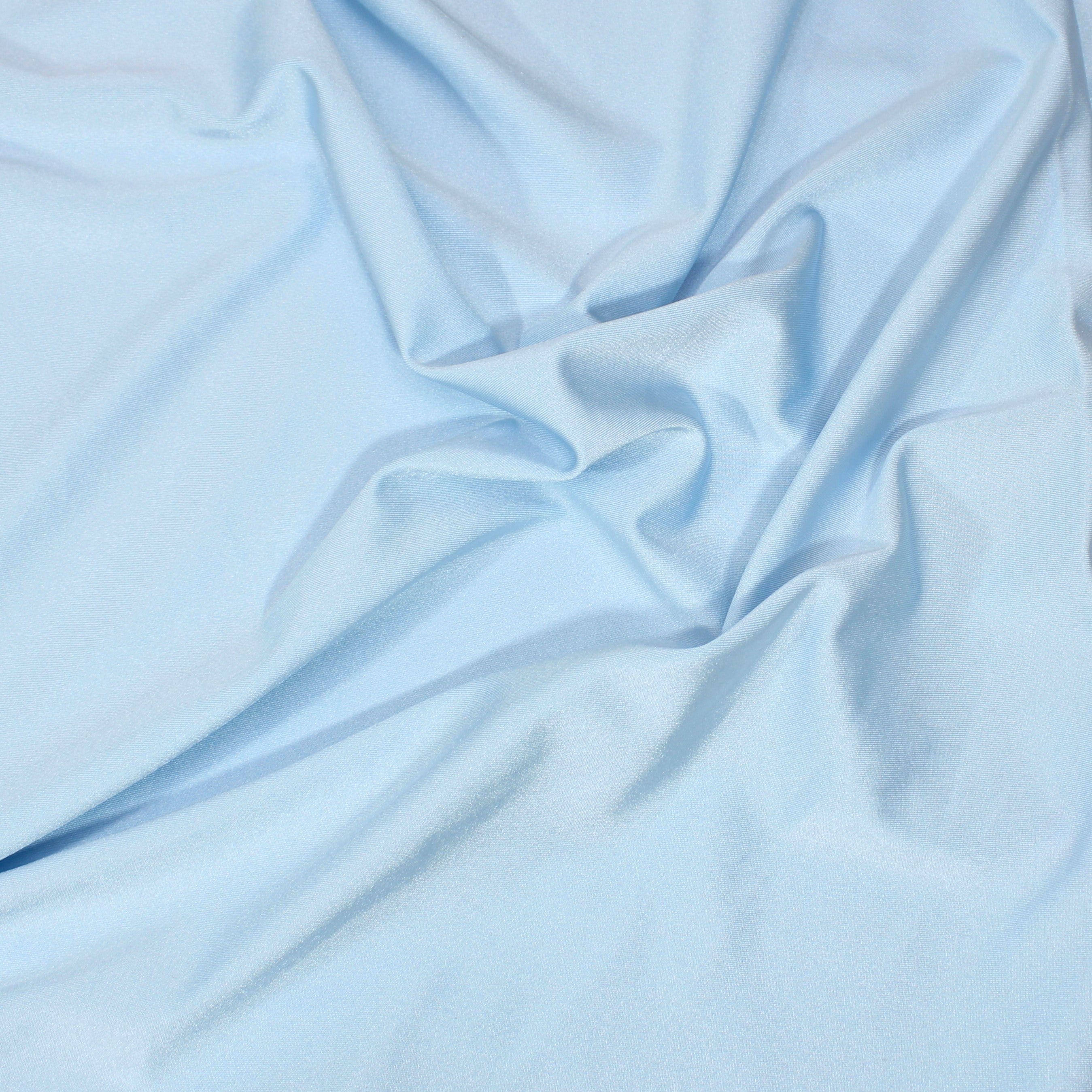 Per Metre, Super Soft Shiny Lycra, 'LIGHT BLUE' - 55" Wide