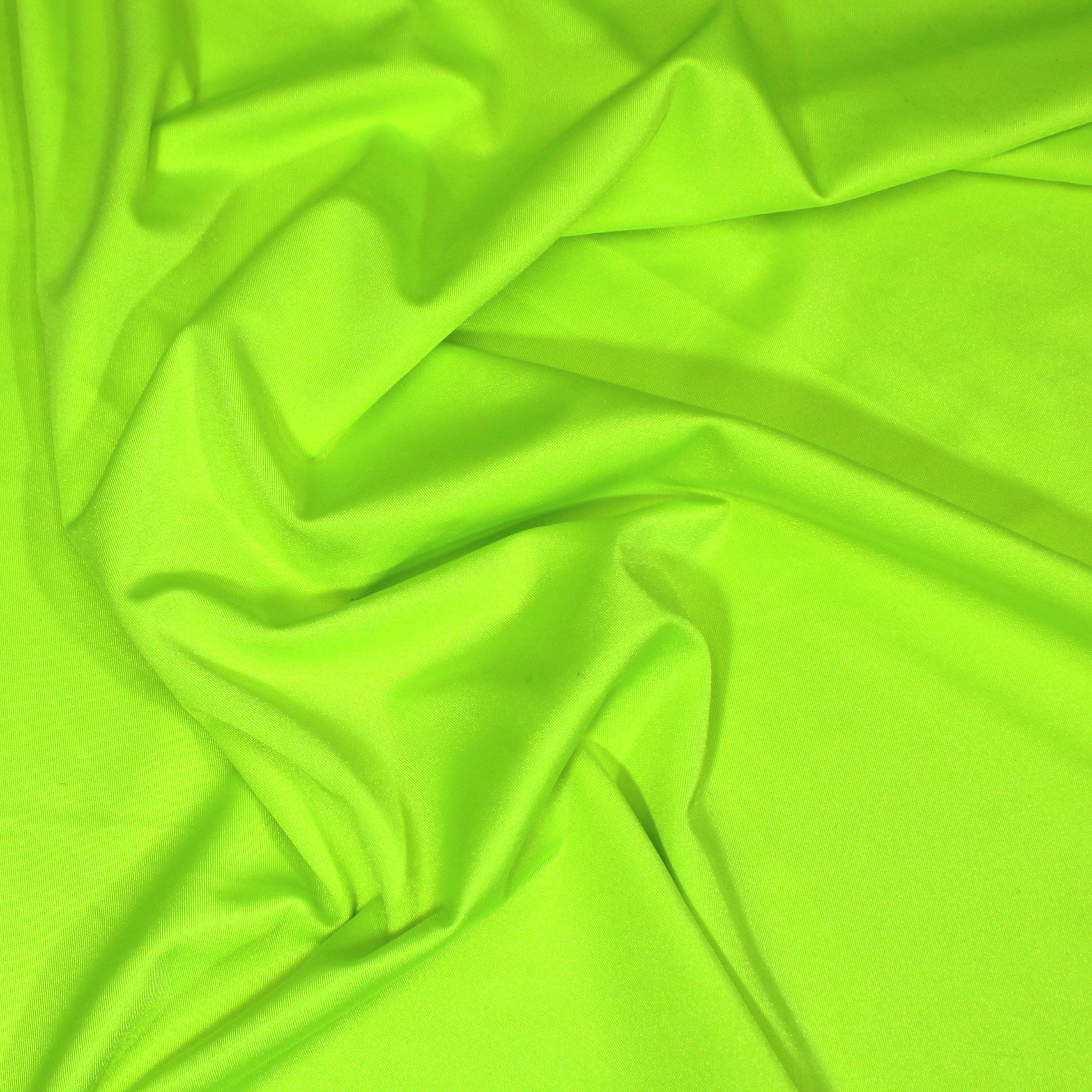 Per Metre, Super Soft Shiny Lycra, 'LIME GREEN' - 55" Wide