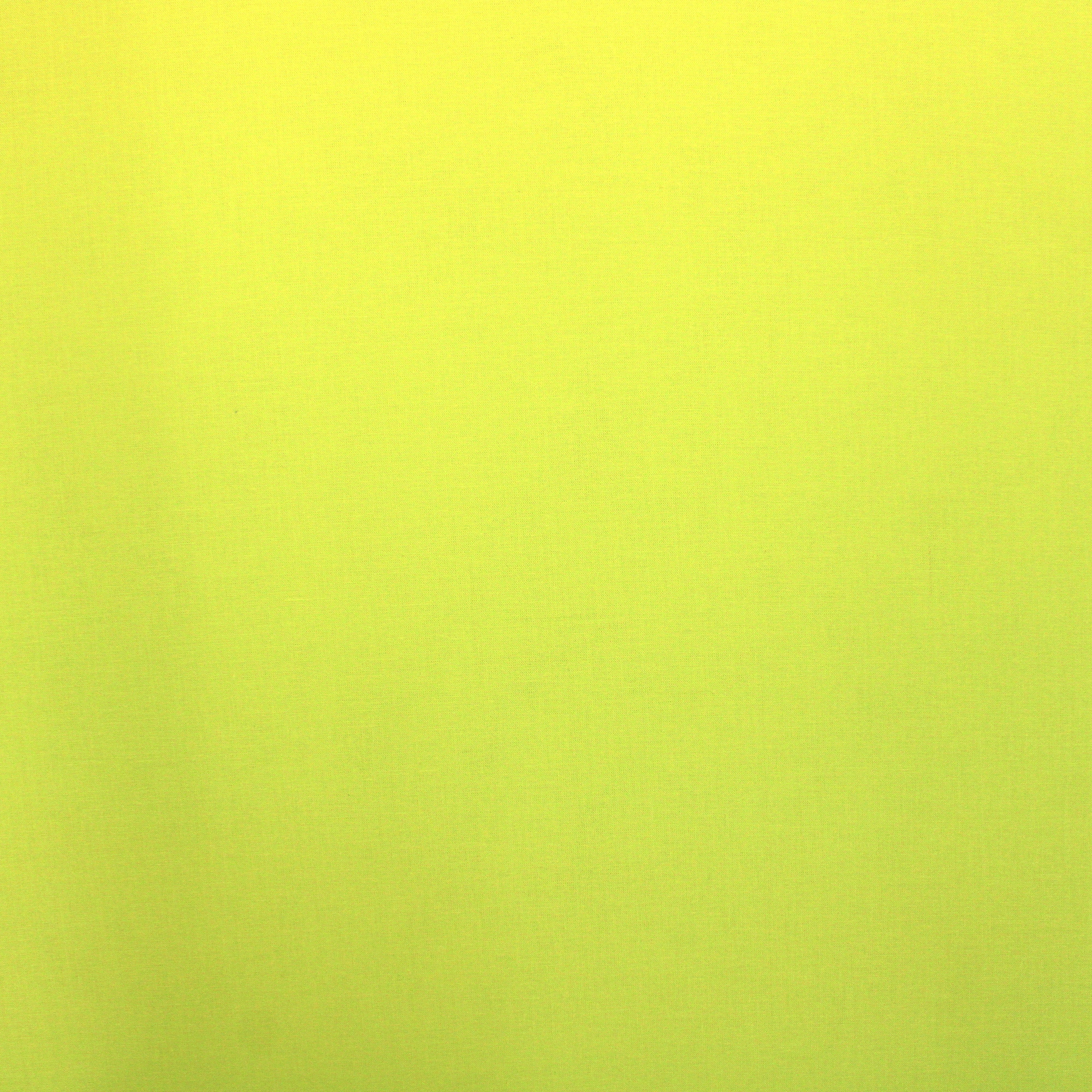 Luxury Plain 100% Cotton - 58" Wide- Yellow (Per Metre)