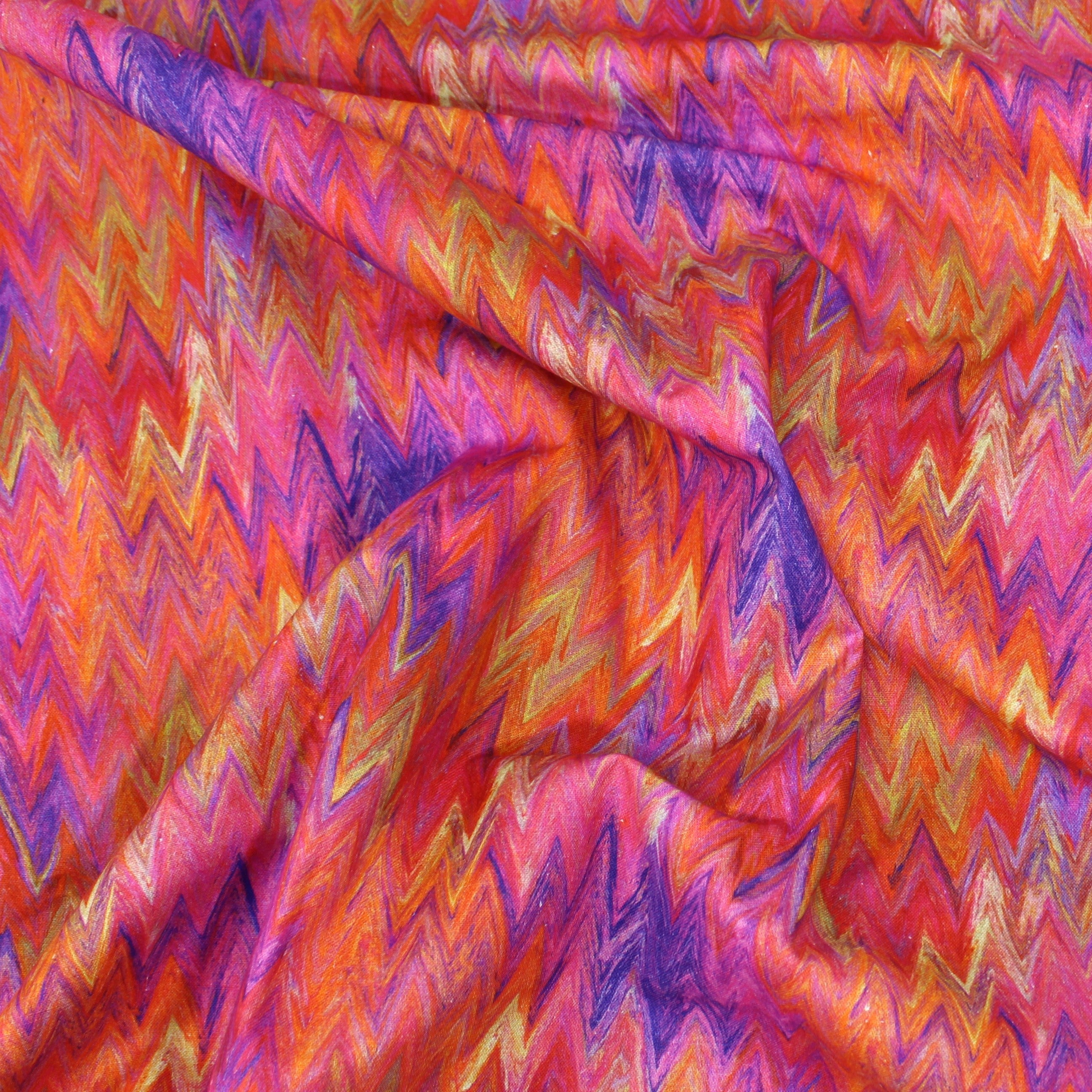 Digital Printed Cotton, 'RED' - 58" Wide (Per Metre)