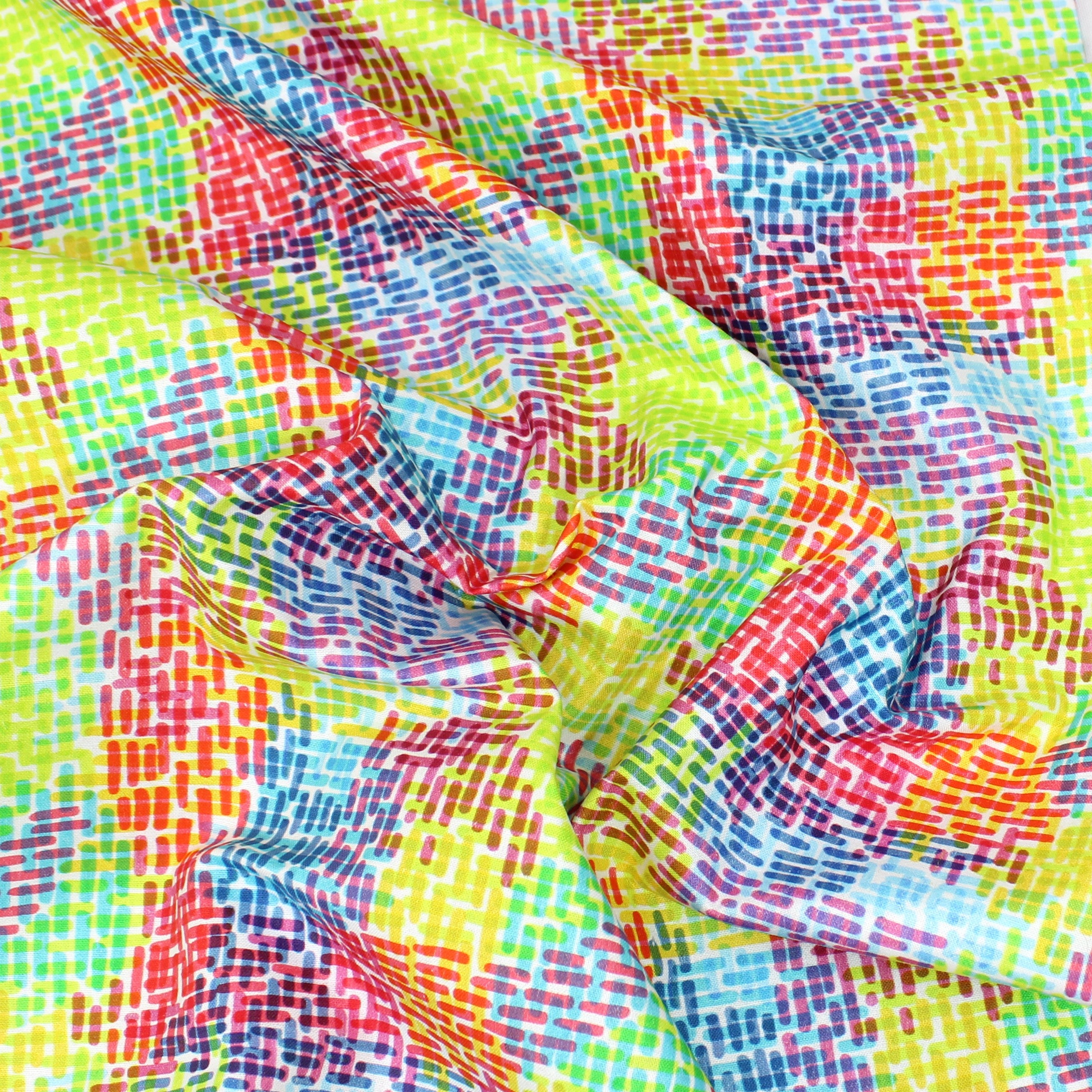 Digital Printed Cotton, 'YELLOW' - 44" Wide (Per Metre)