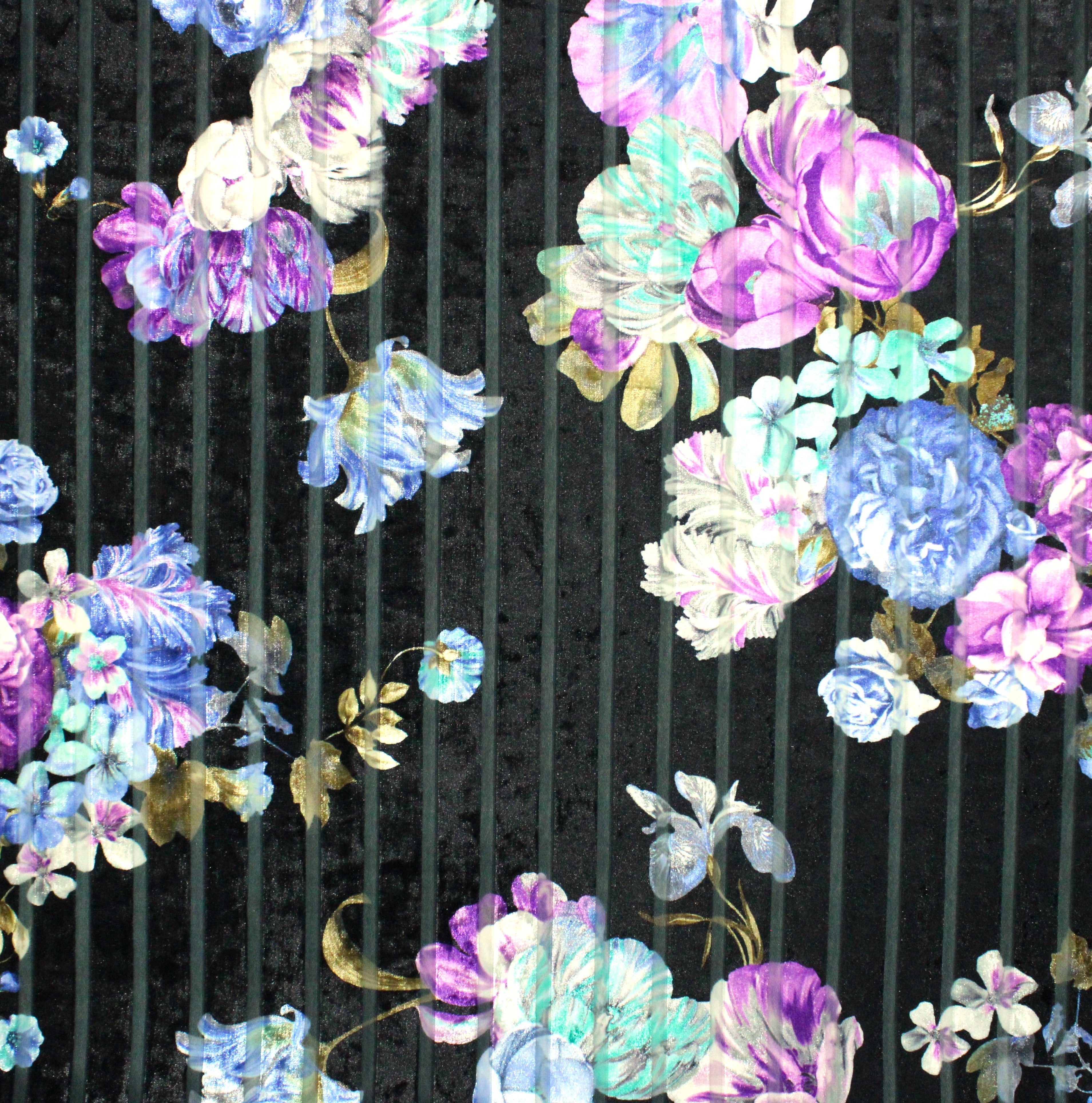 Ribbed Velvet, 'NIGHT Light' - 55" Wide (3 Metres)