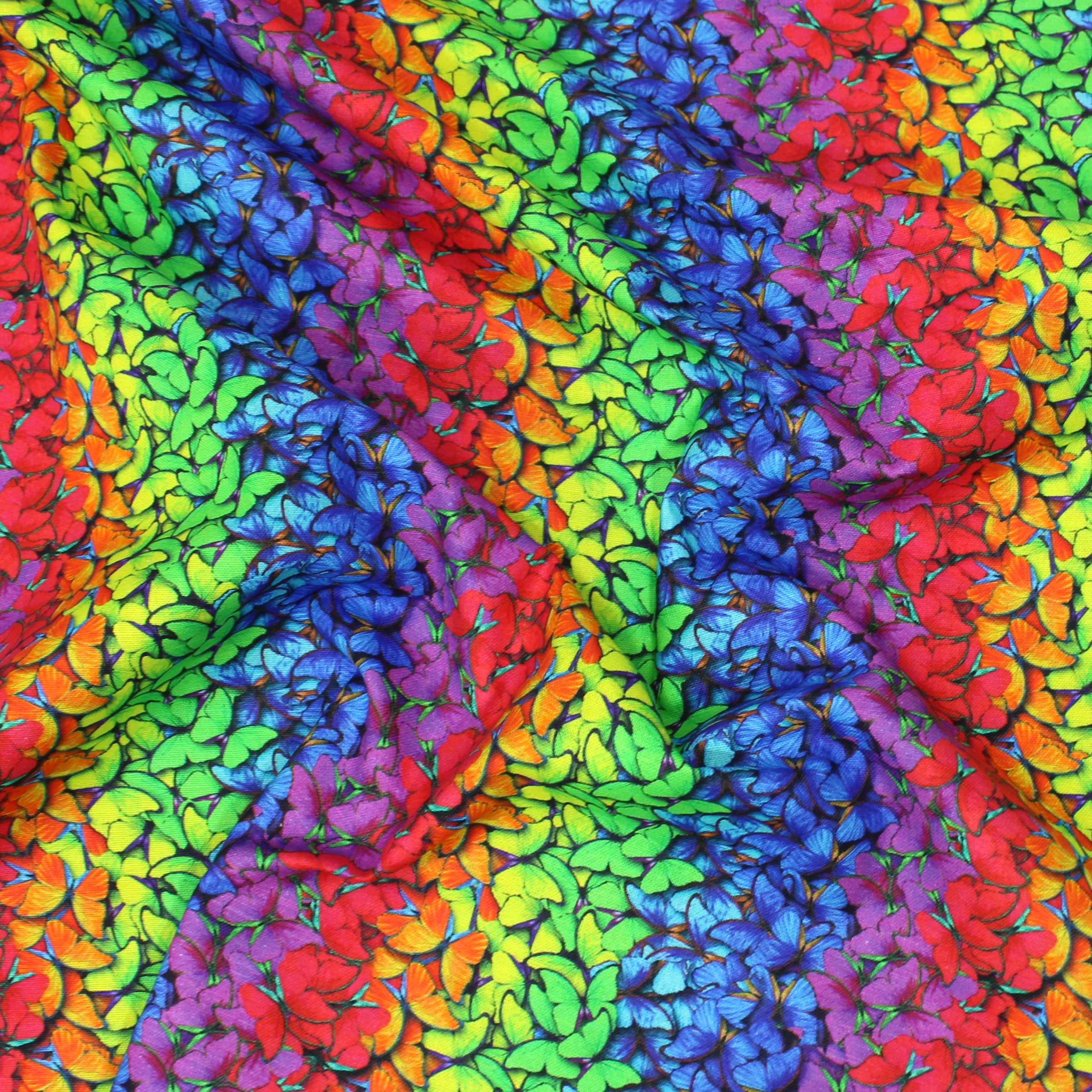 Digital Printed Cotton, 'RAINBOW' - 44" Wide (Per Metre)