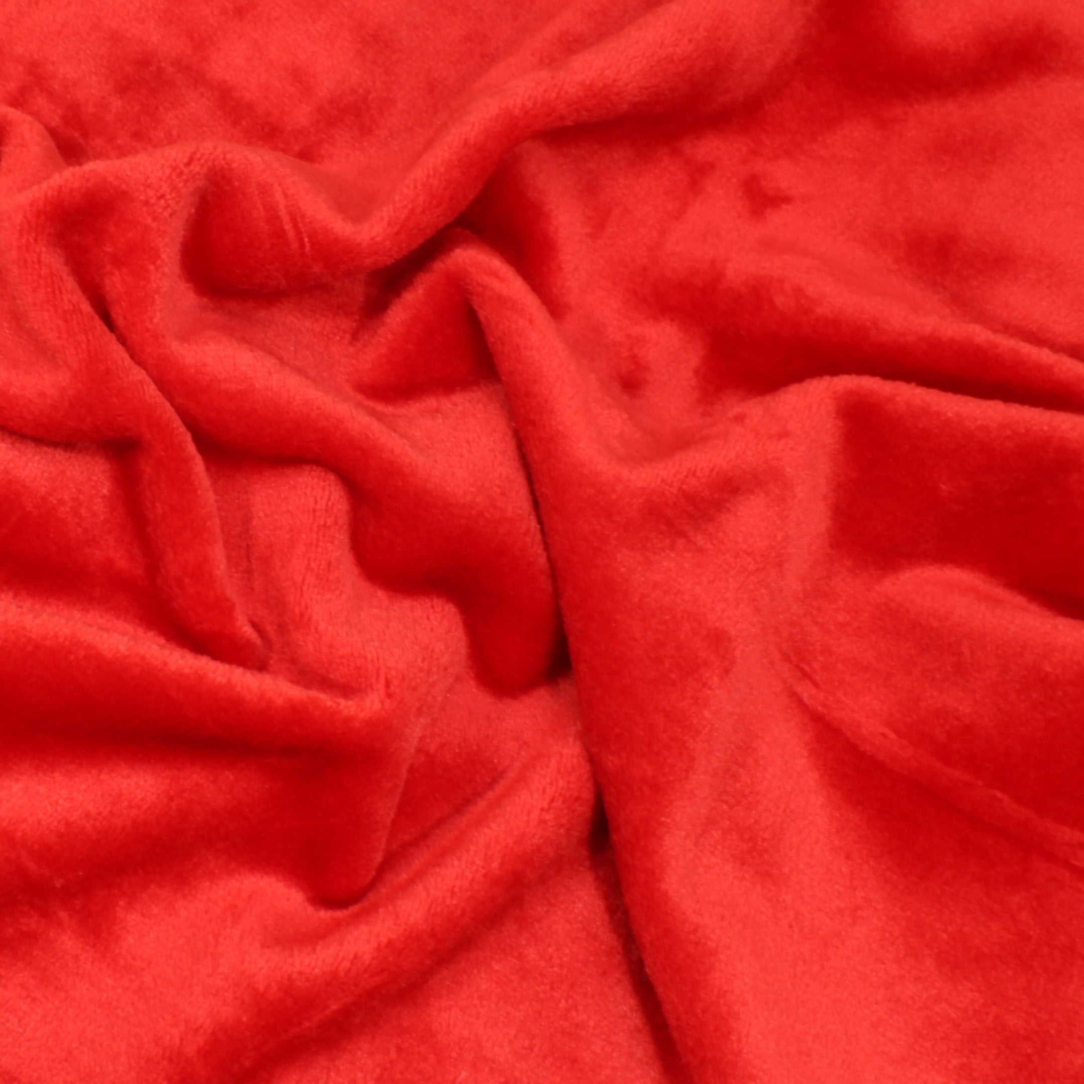 3 Metres, Ultra Soft Cuddle Fleece, 'RED' -55" Wide