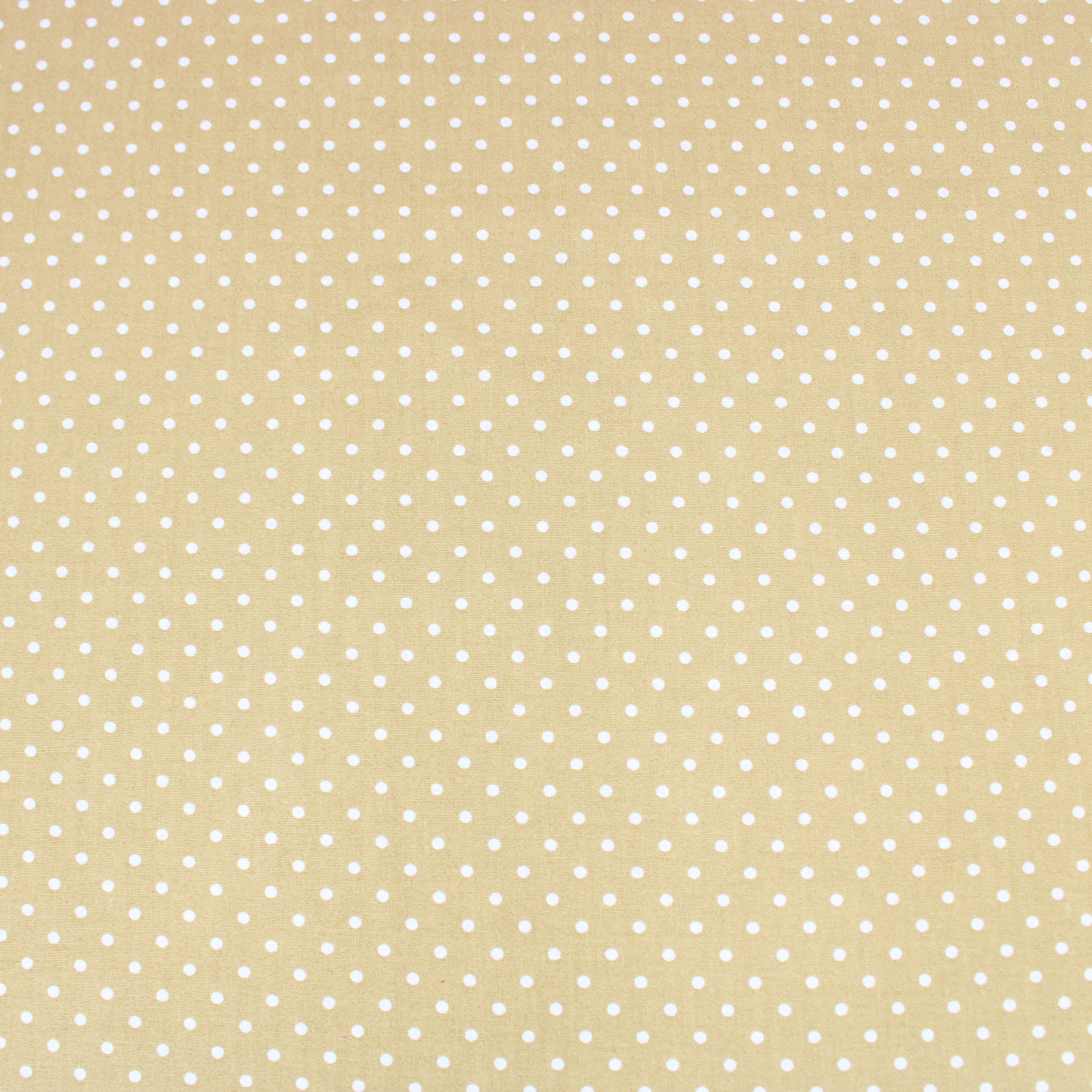 Per Metre Printed Cotton Poplin, 'Polka Beige ' - 45" Wide