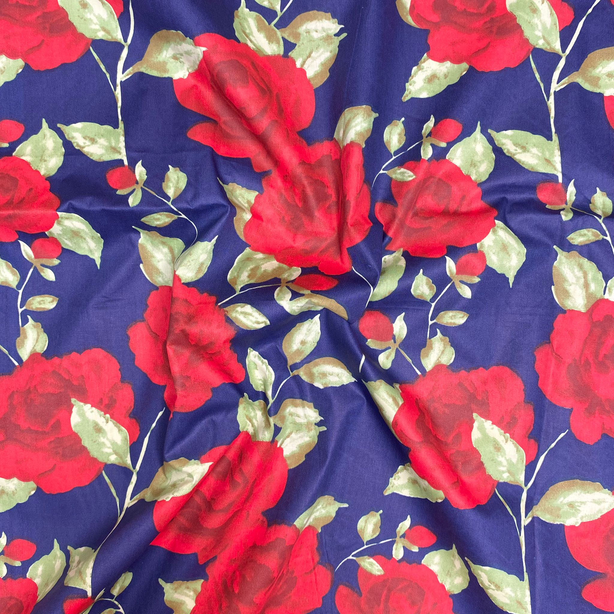 3 Metre Printed Organic Cotton, 100% Cotton, 'Flowers' - 45" Wide