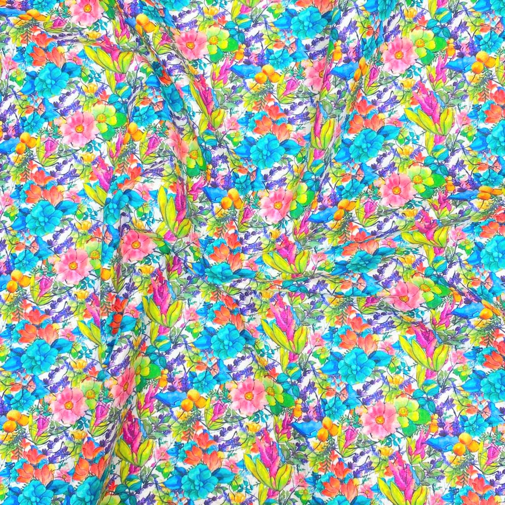 Per Metre Premium quality Digital Cotton, 'Multi-Colour' - 45" Wide