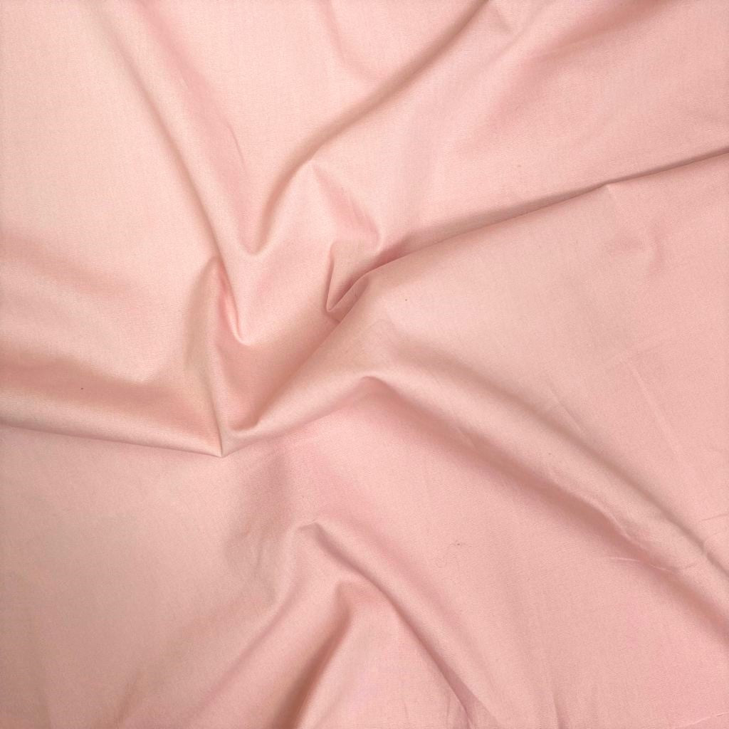 Per Metre, Plain Cotton Poplin, 'Light Peach Rose' - 43" Wide