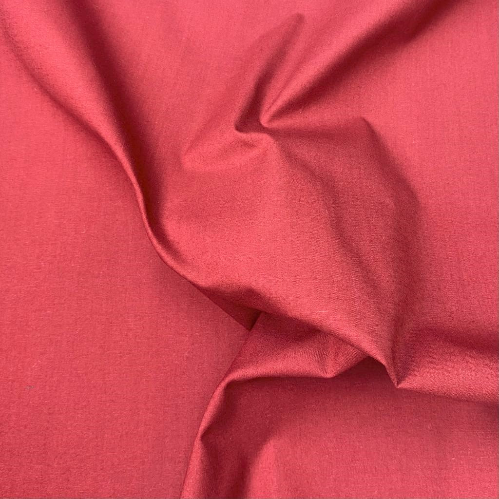 Per Metre, Plain Cotton Poplin, 'Maroon' - 43" Wide
