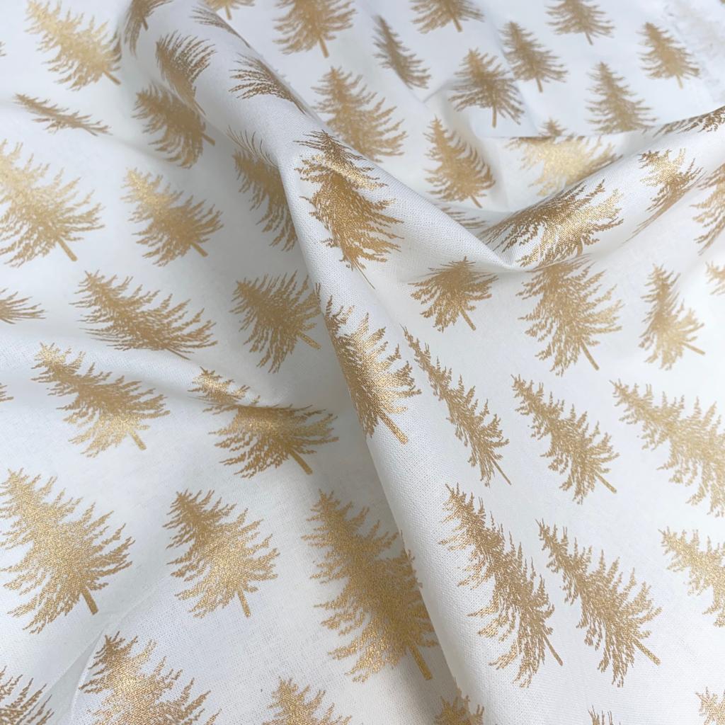 Printed Christmas Cotton, 'Christmas White' - 45" Wide