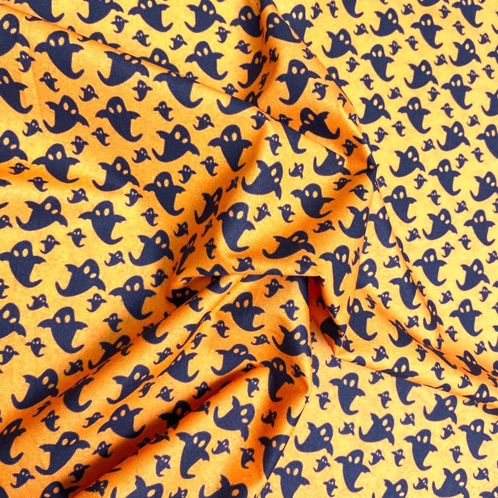 Halloween Themed Cotton, 'Boo' - 45" Wide