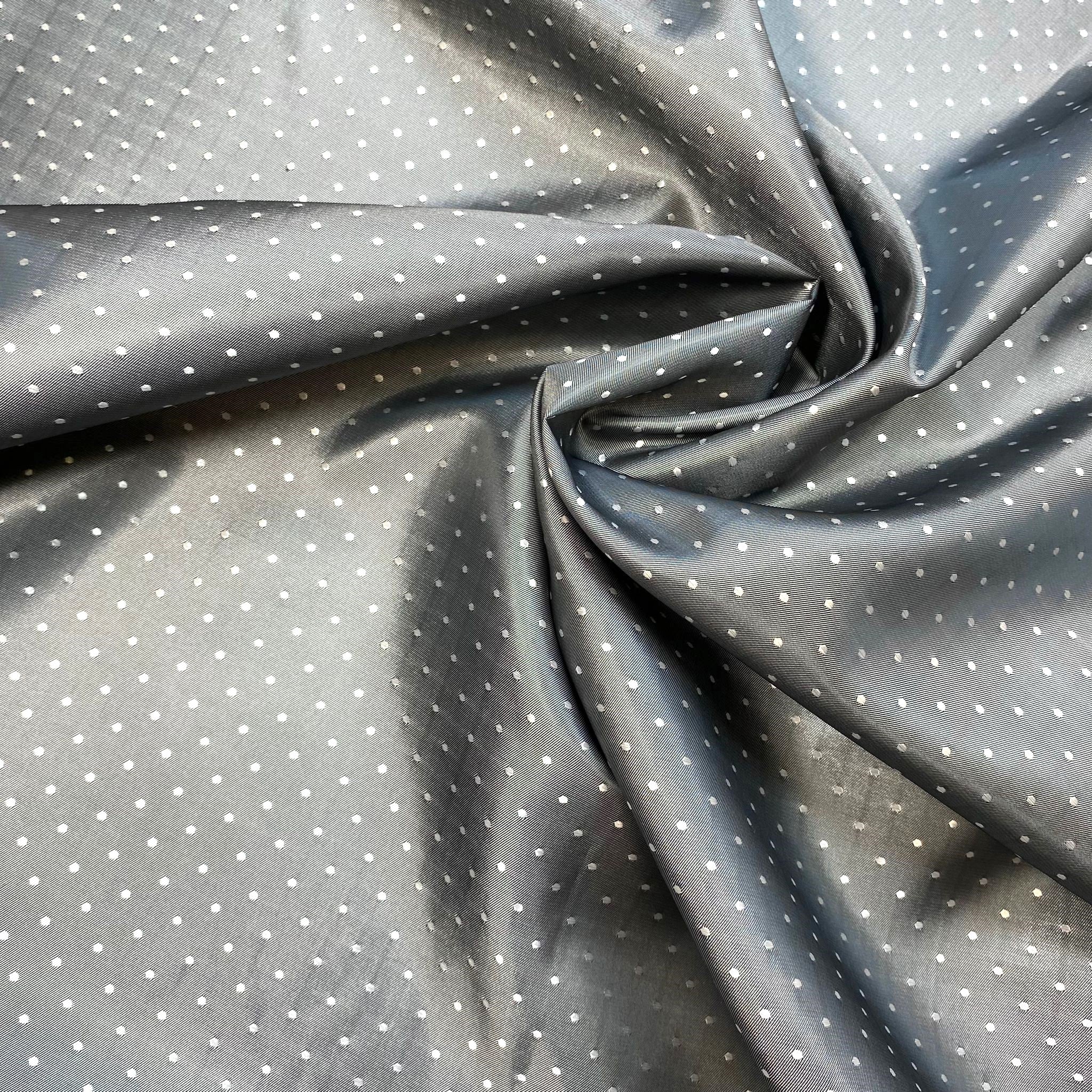 3 Metres, Chamois Silk Satin, 'Silver' - 55" Wide