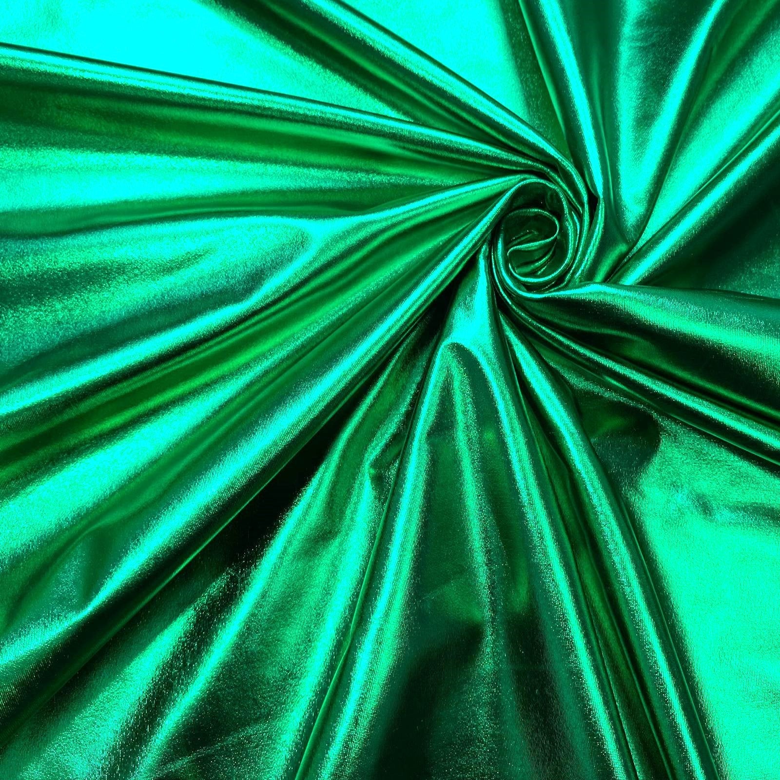 Super Soft Metallic Lycra, 'Green' - 55" Wide