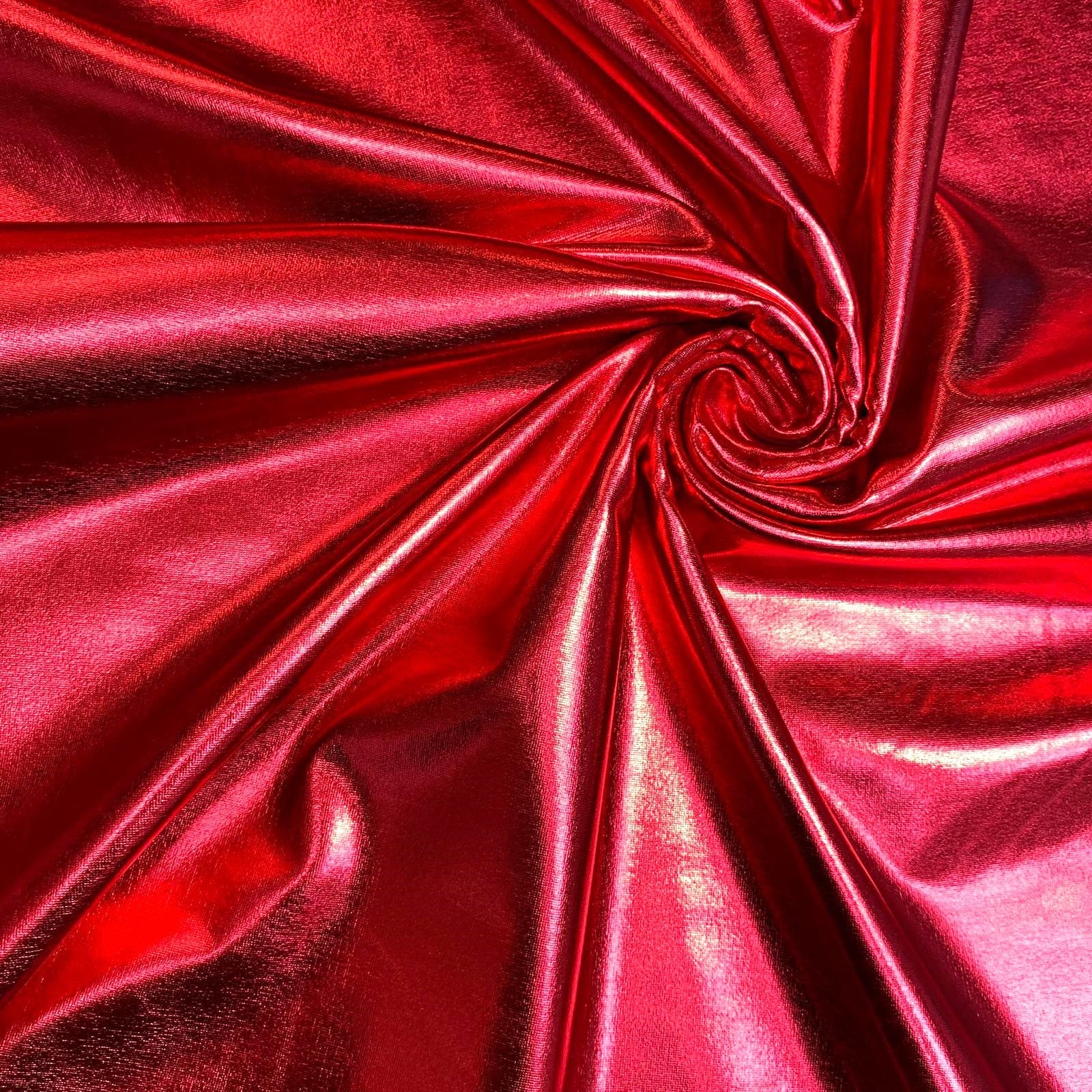 Super Soft Metallic Lycra, 'Scarlet' - 55" Wide
