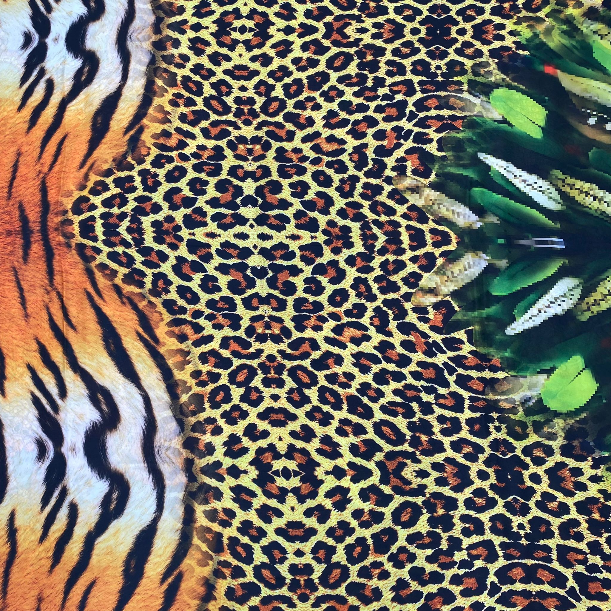 3 Metres Printed Fashion Satin- 45" Wide (Animal Print)