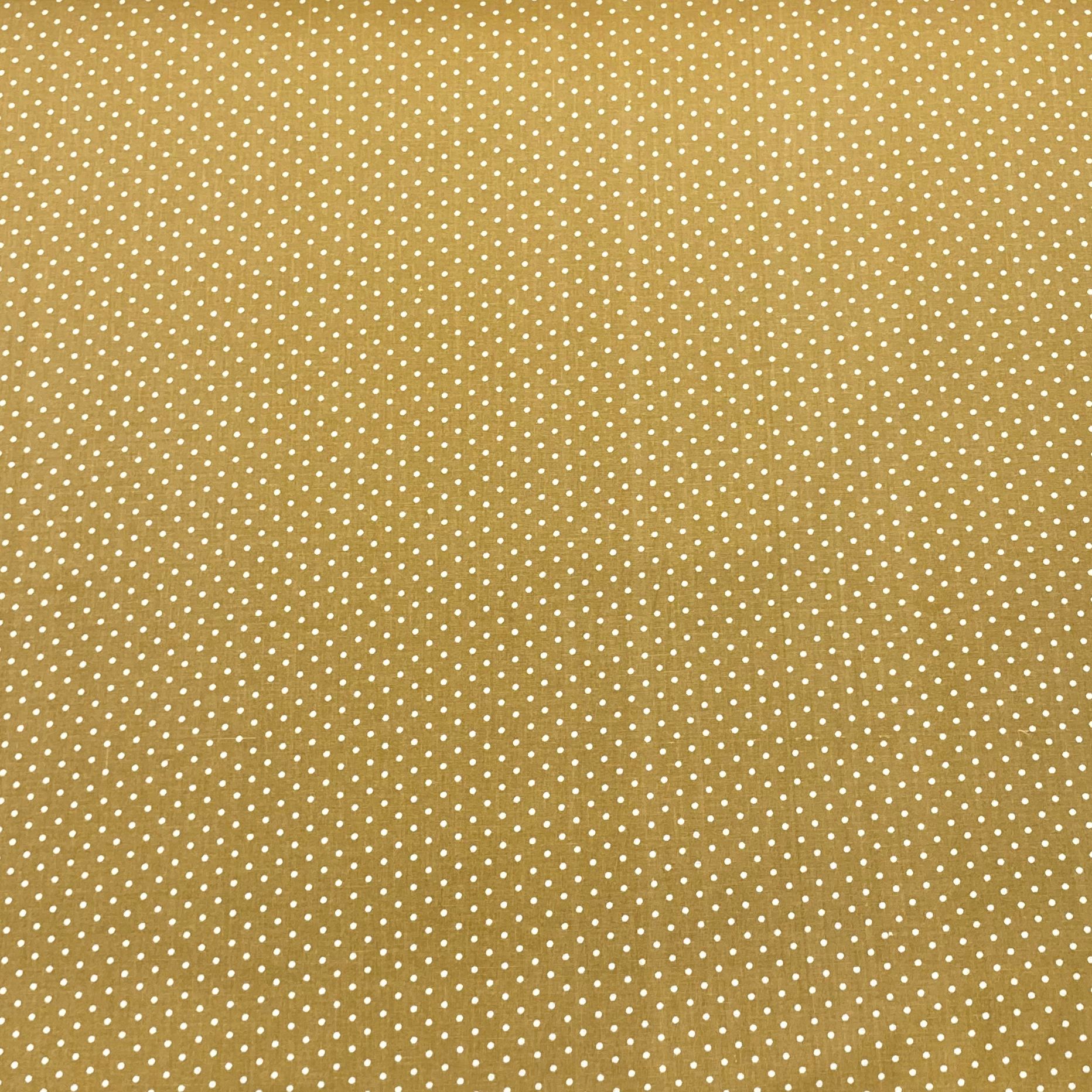 Per metre Premium Quilting Cotton, 'Polka Gold' - 45" Wide