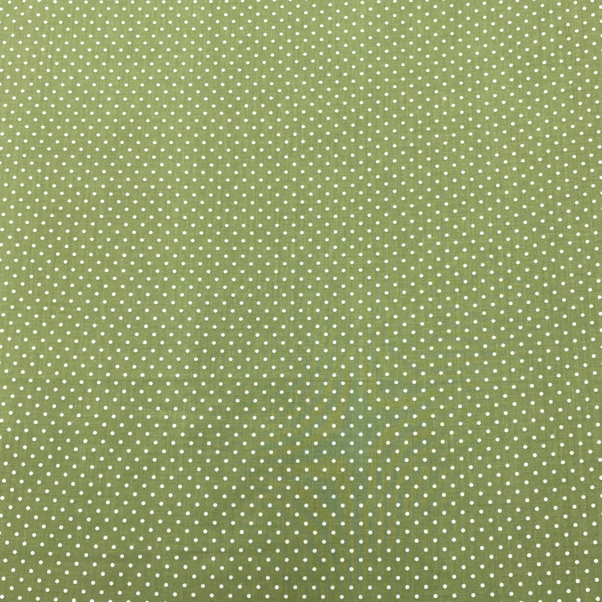 Per metre Premium Quilting Cotton, 'Polka Khaki' - 45" Wide