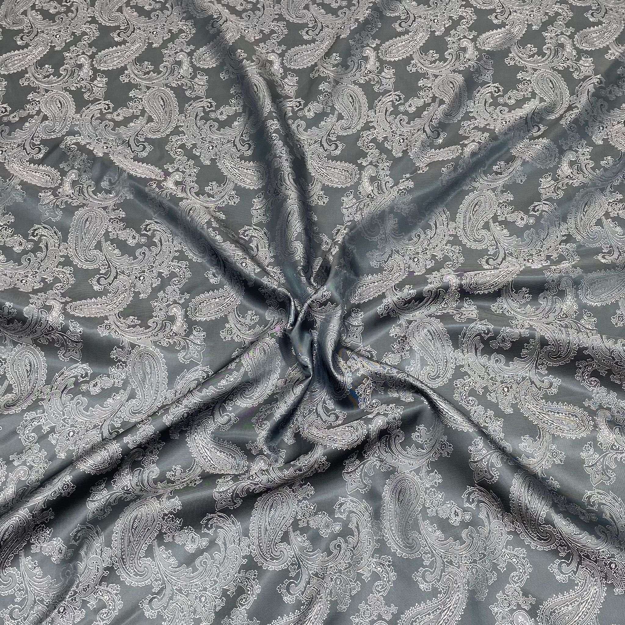 3 Metres Two Tone Jacquard Fabric 55" (Grey)