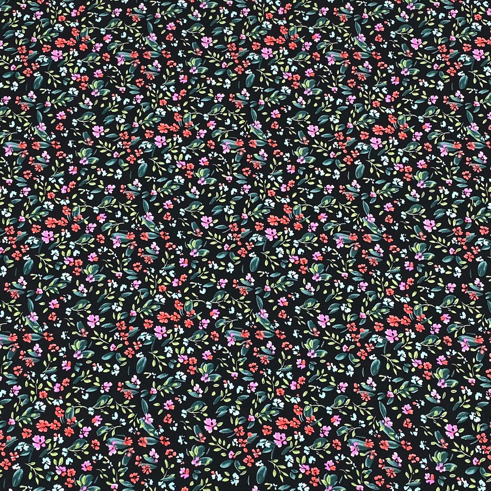 3 Metres Luxurious Solara Crepe 55" Wide - (Night Garden)