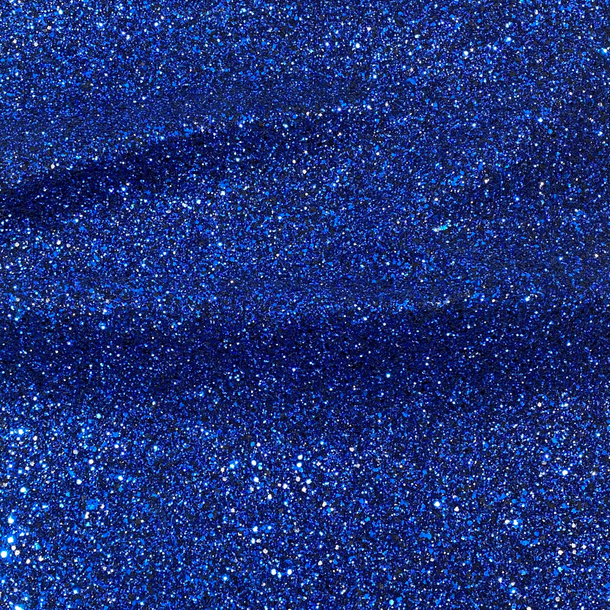 Cotton Backed Chunky Glitter Fabric- Blue