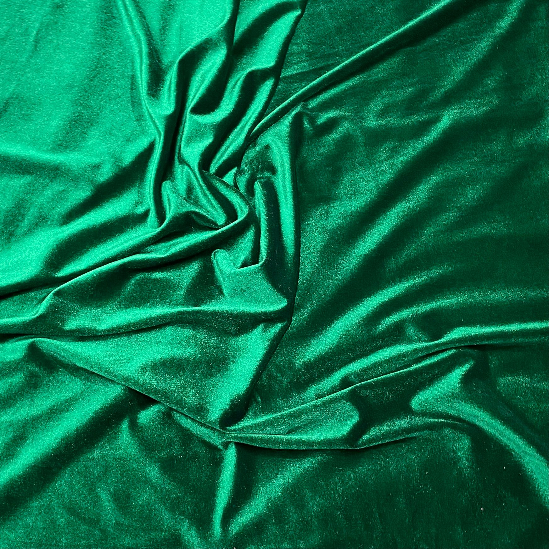 3 Metres Super Soft Spandex Velvet 55" Wide (Green)