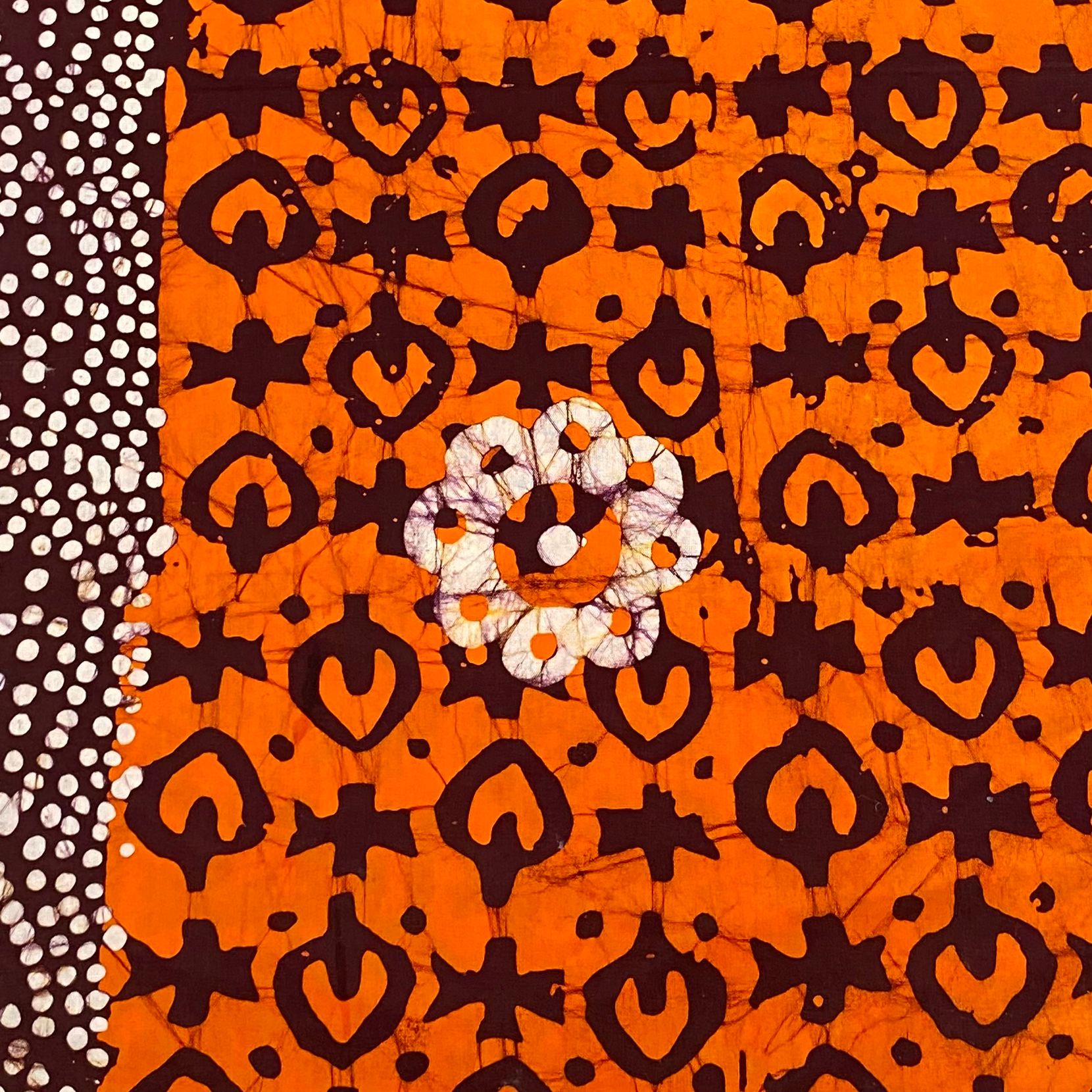 2.9 Metres Premium Quality 100% Cotton Batik - 45" Wide - (Orange)