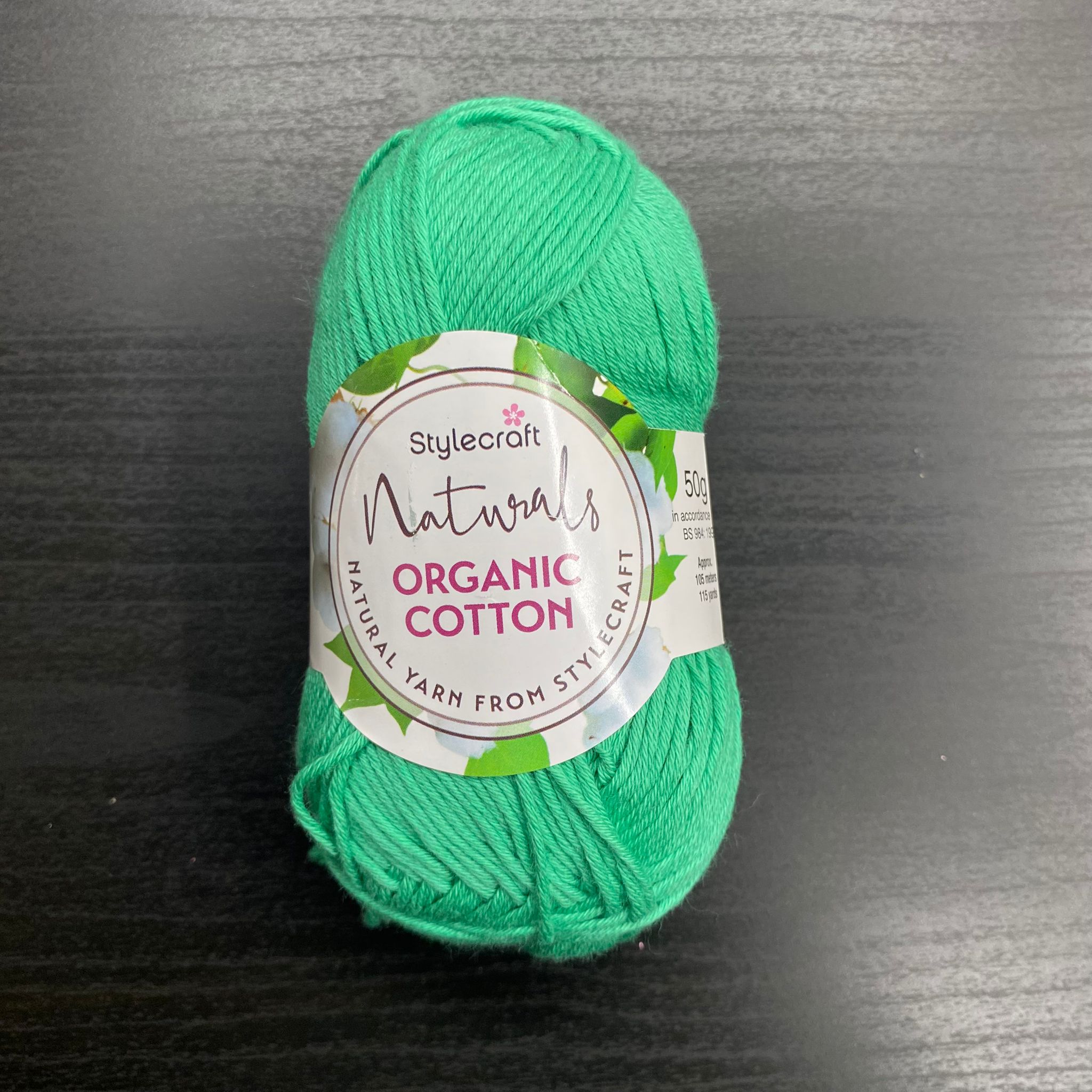 Stylecraft Naturals Organic Cotton Yarn - Shade 7191 Jade