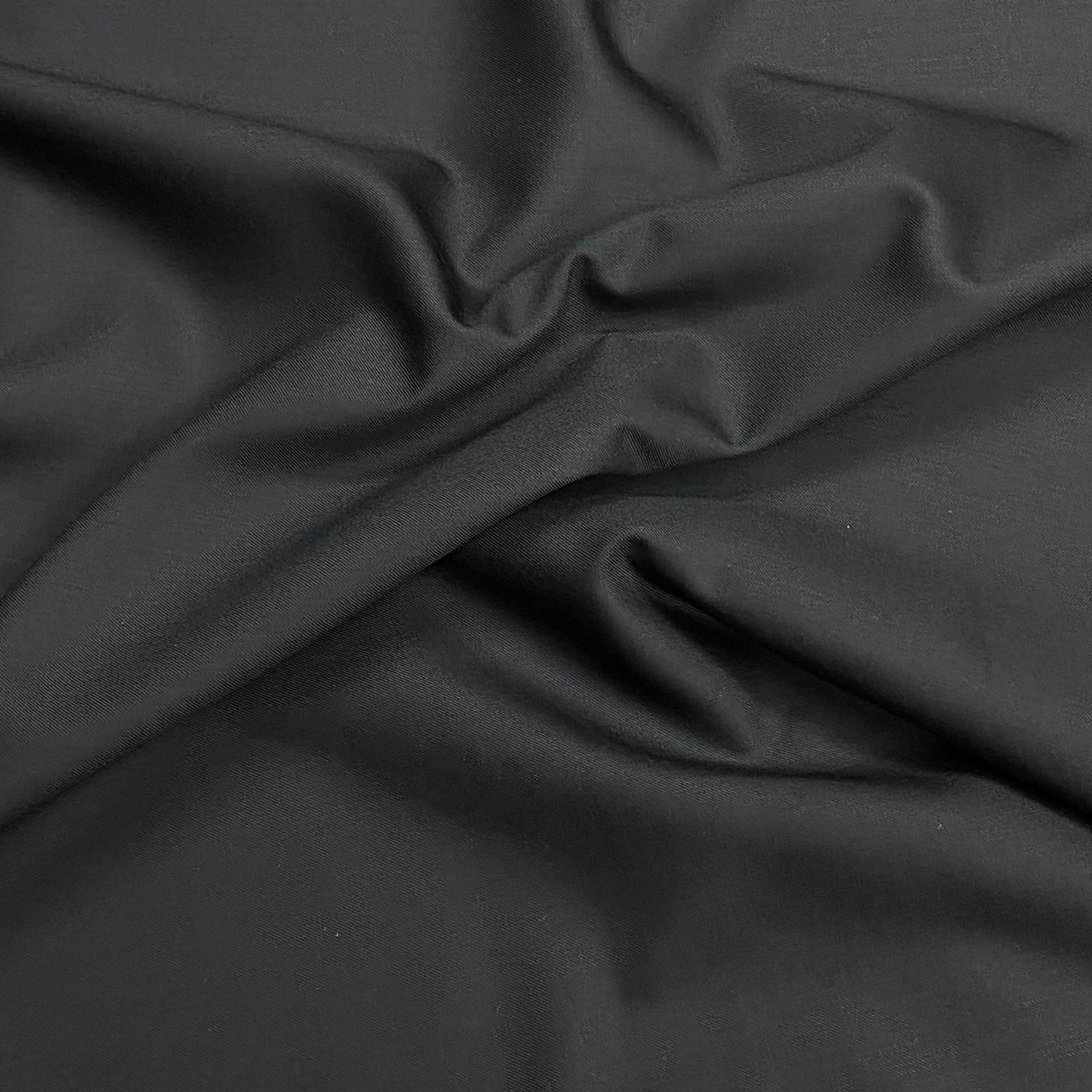 Per Metre Cashmere Blend Rayon Suiting 58" Wide - (Black)