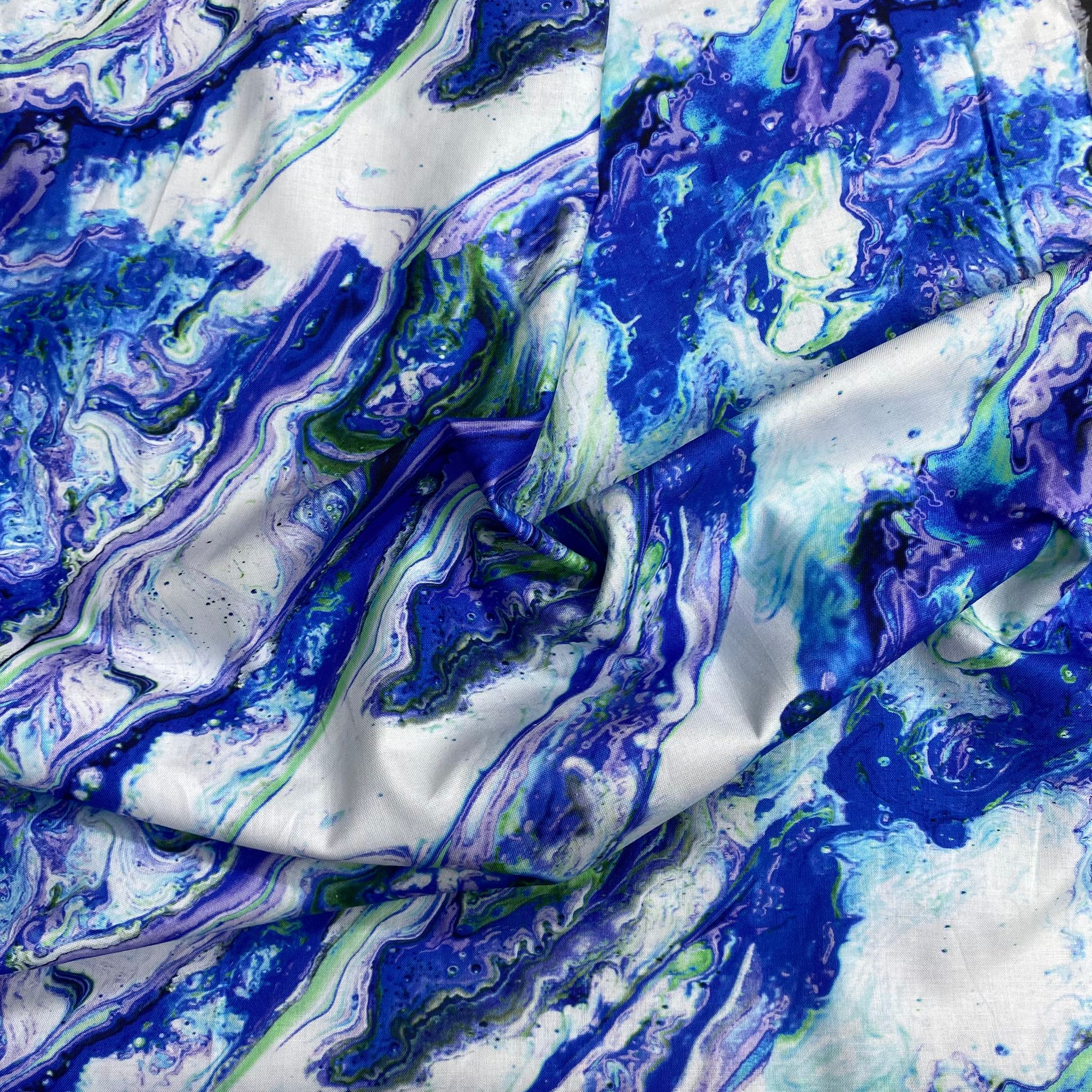 Per Metre 100% Digital Cotton Print - (Celestial Swirl)