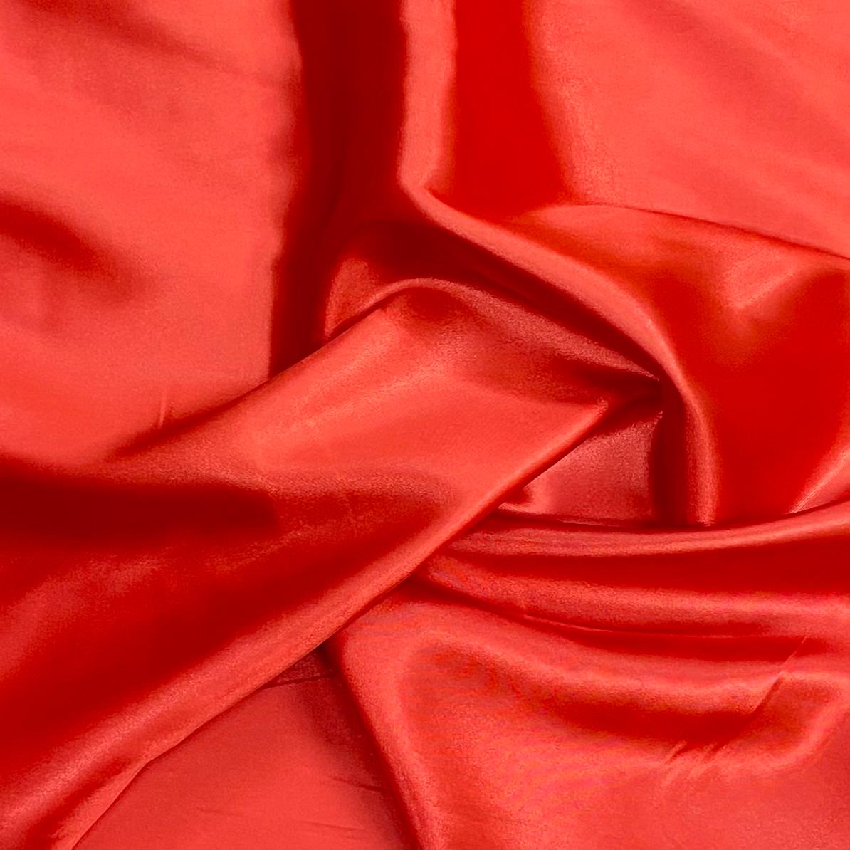 3 Metres Silky-Smooth Polyester Satin- 45" Wide (Red)
