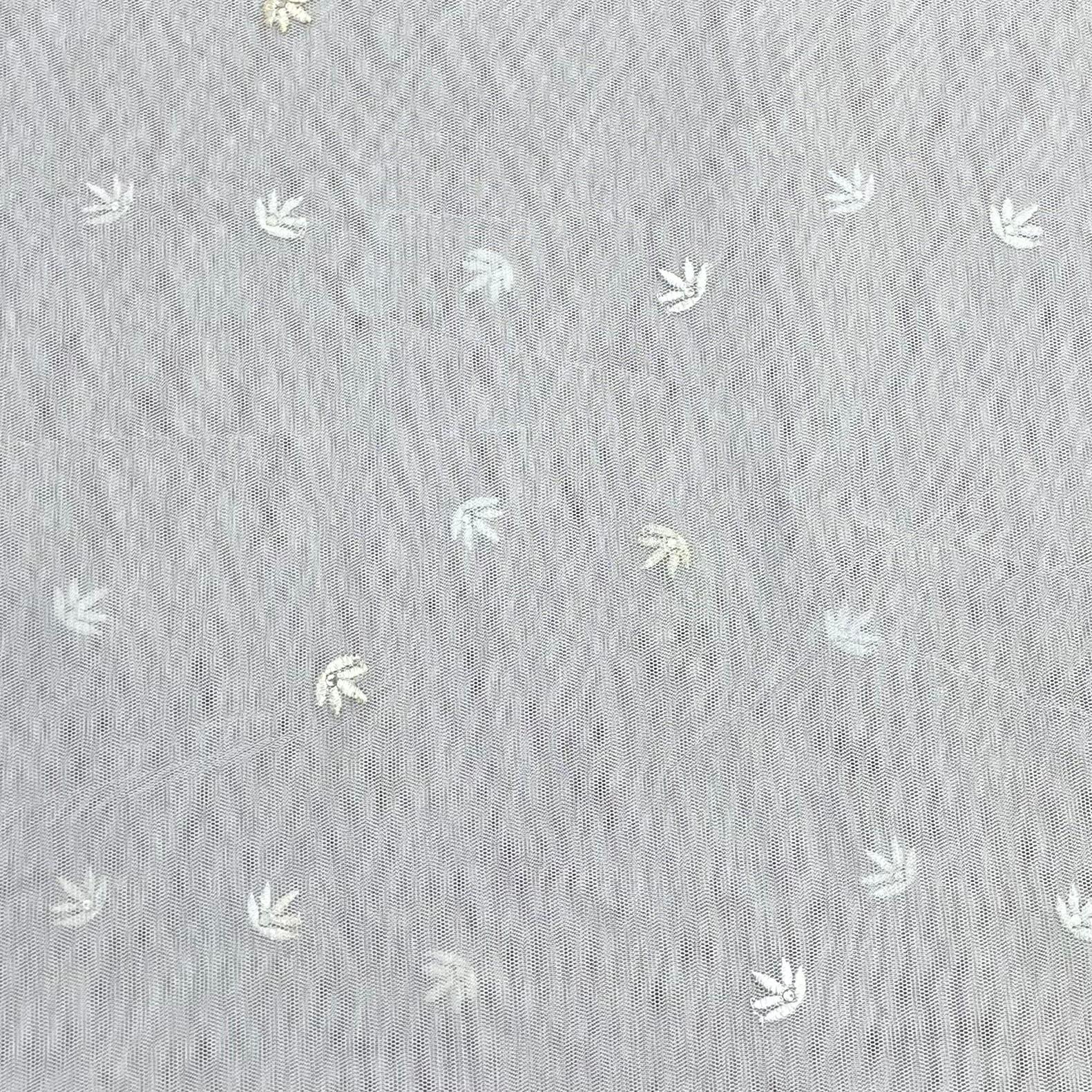 3 Metres Luxurious Embroidery Net - 45" Wide (Grey)