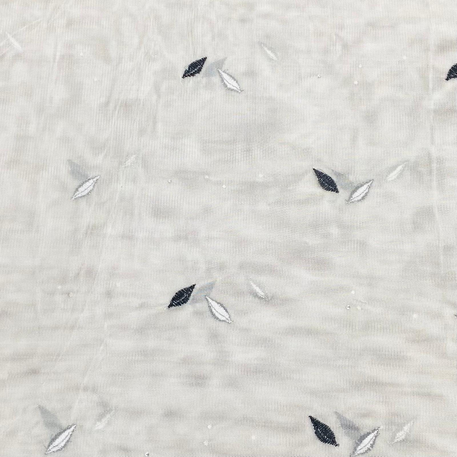 3 Metres Luxurious Embroidery Net - 45" Wide (Black & White)