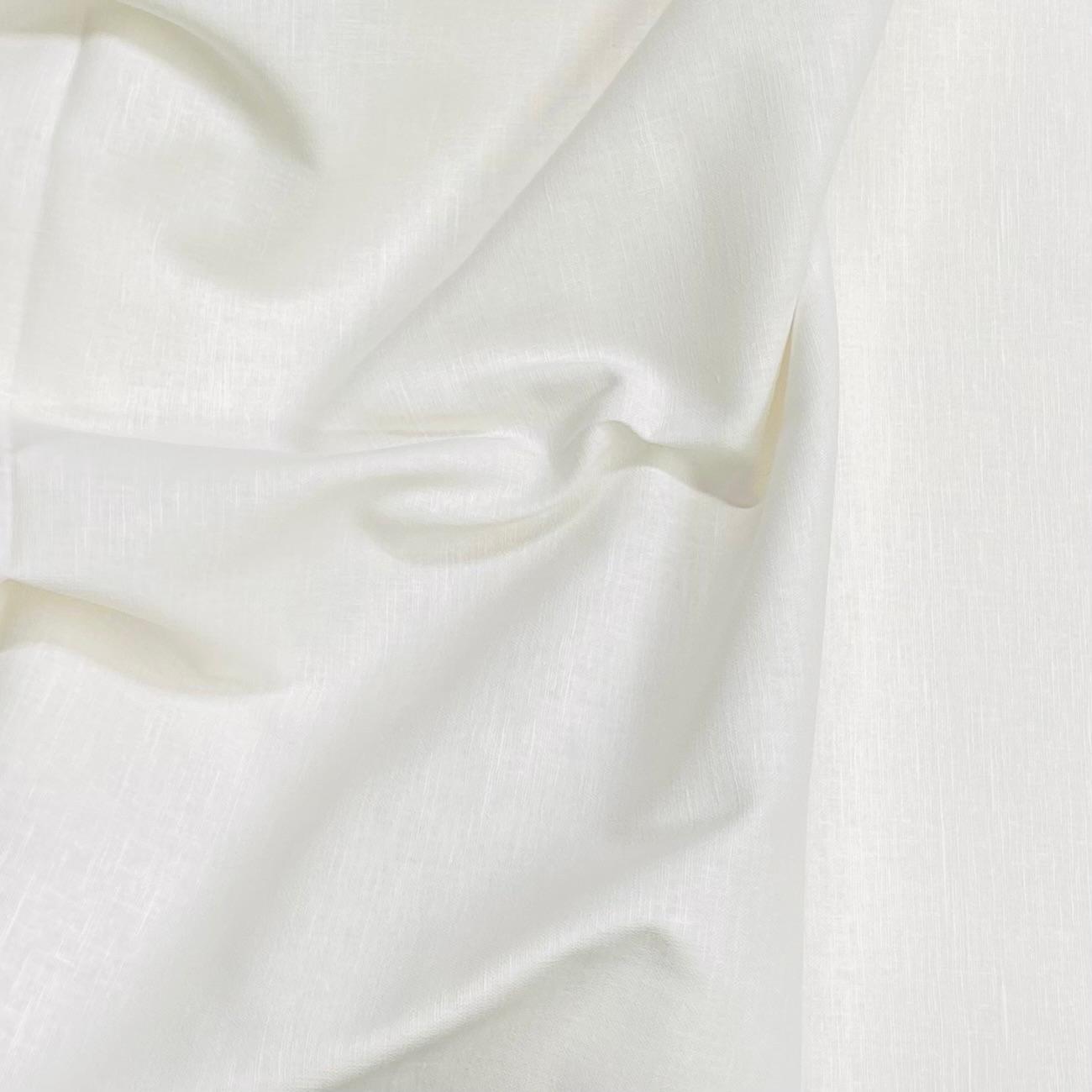 3 Metres Luxurious Soft Cotton Linen 55" Wide - (White)