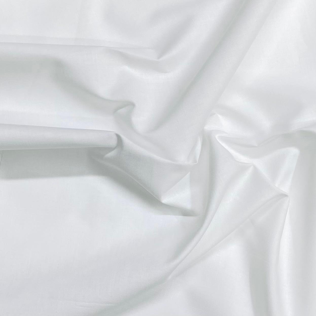 3 Metres 100% Stiff Cotton Fabric – 45” Wide (White)