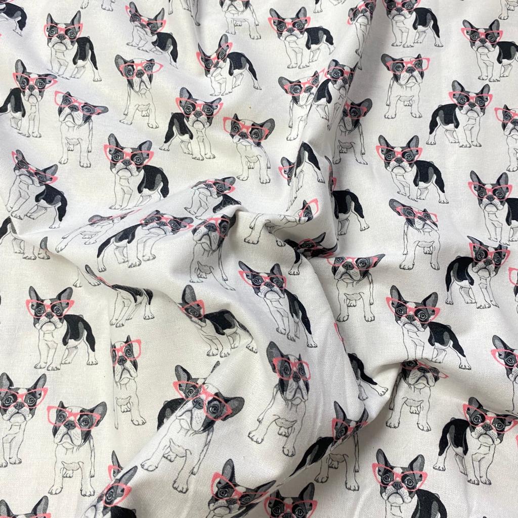 Per Metre Digital Printed Cotton, 'PUPPIES' - 44" Wide