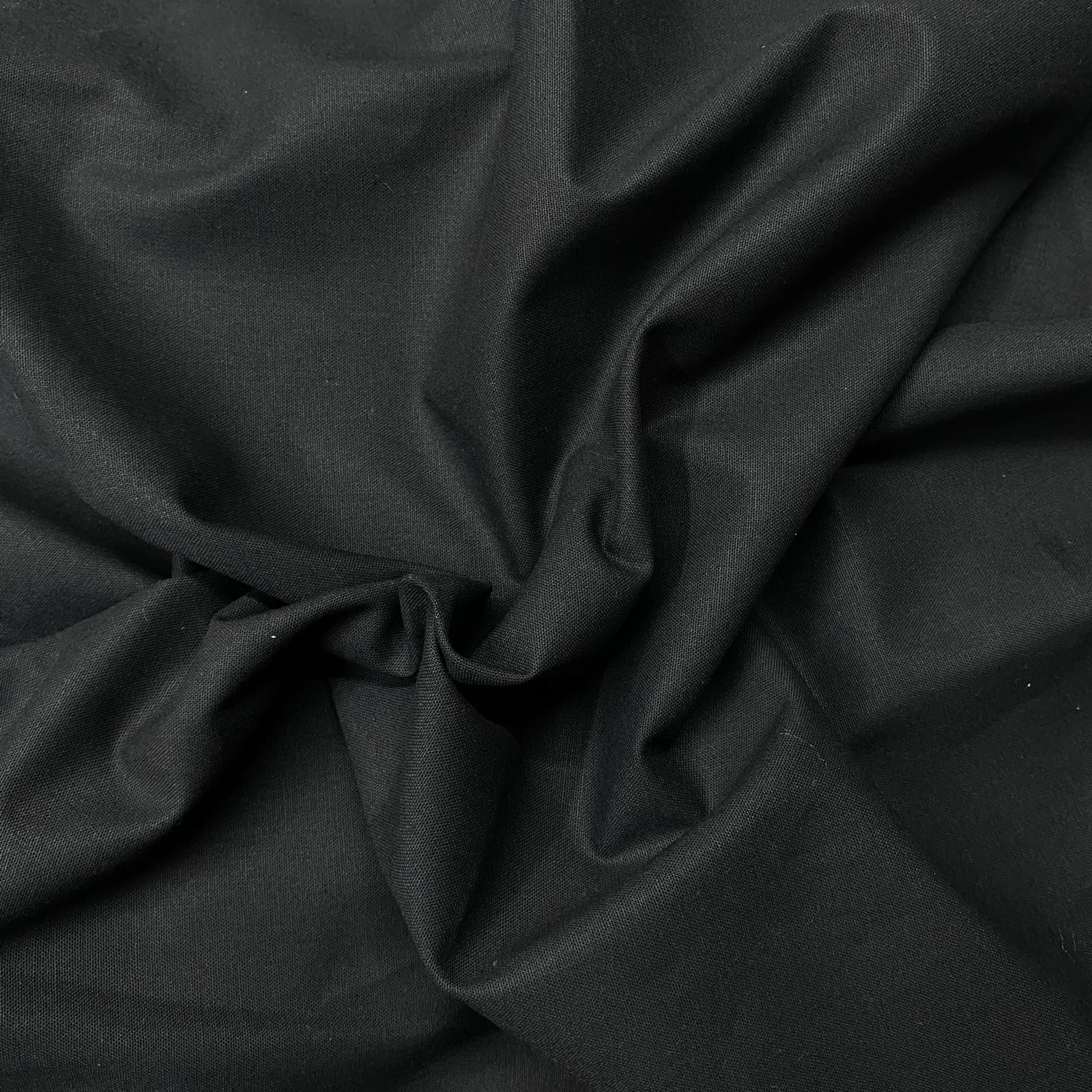 Pound A Metre Per Metre Plain Cotton Canvas - 55" Wide (Black)