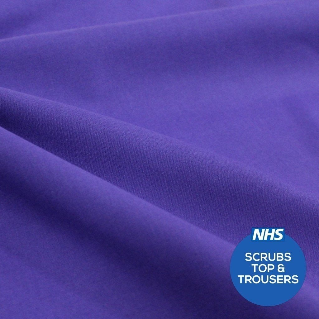 Premium Plain Polycotton Fabric, 60° Washable, 45"- 20 Colours Available - Pound A Metre