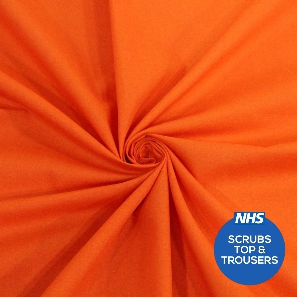 Premium Plain Polycotton Fabric, 60° Washable, 45"- 20 Colours Available - Pound A Metre