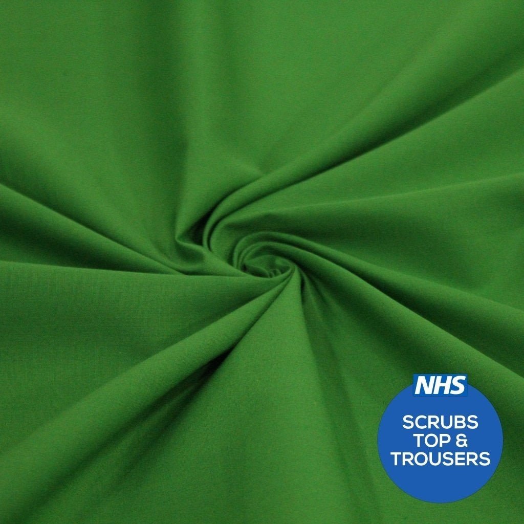 Premium Plain Polycotton Fabric, 60° Washable, 45"- 20 Colours Available - Pound A Metre
