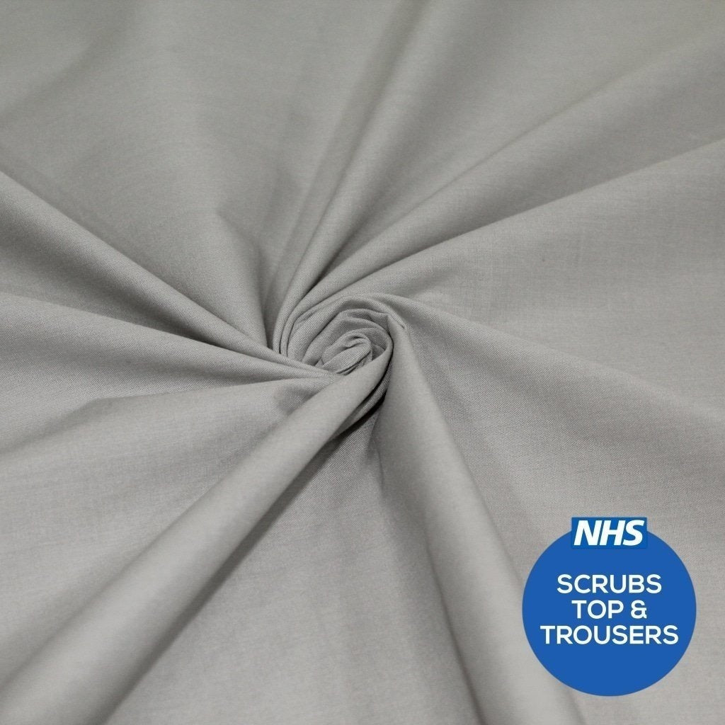 Premium Plain Polycotton Fabric, 60° Washable, 45"- 20 Colours Available - Pound A Metre