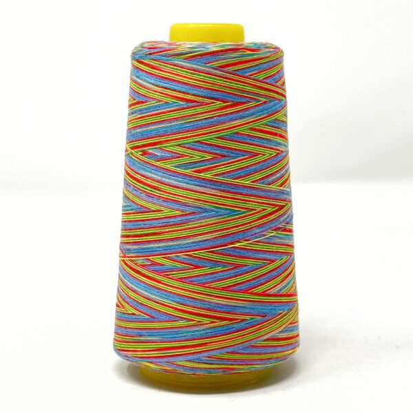 Rainbow Overlocker Threads Polyester Hand / Overlocker- 2950 Yards (Blue/Gold/Green/Red)