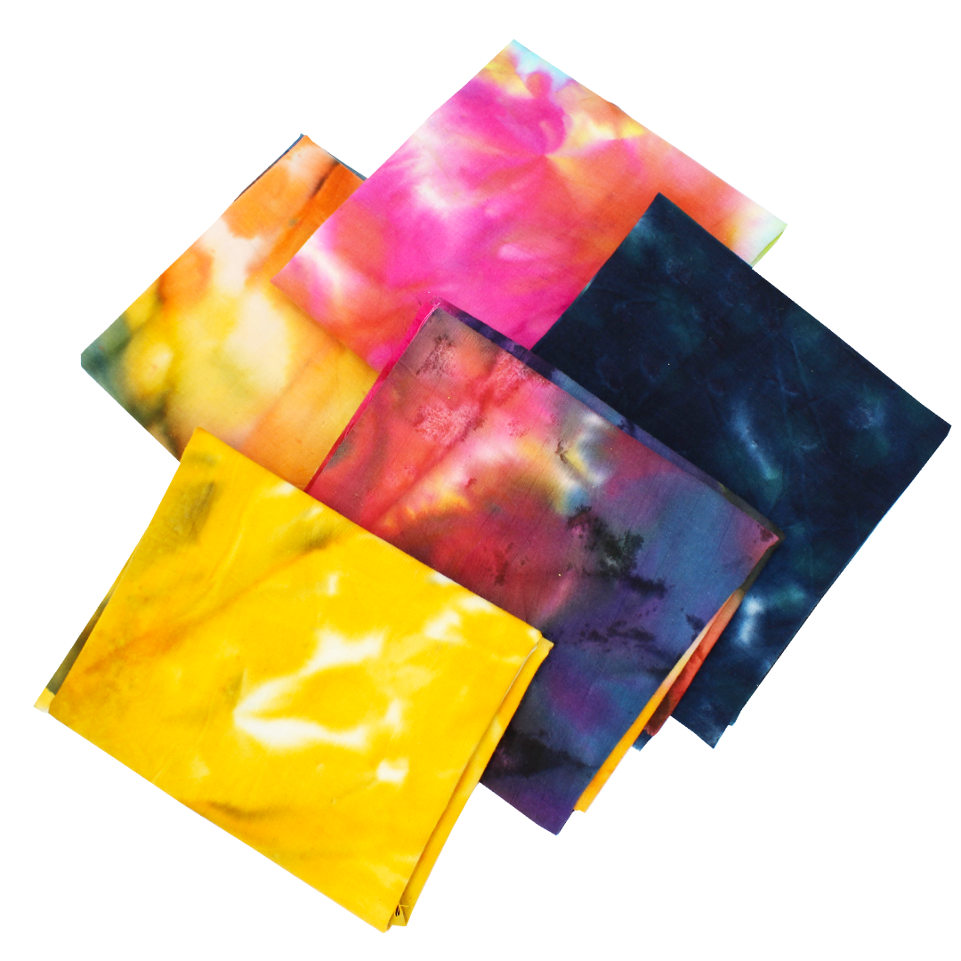 5 Piece Exclusive Fat Quarter 100% Cotton Batik - Tye-Dye