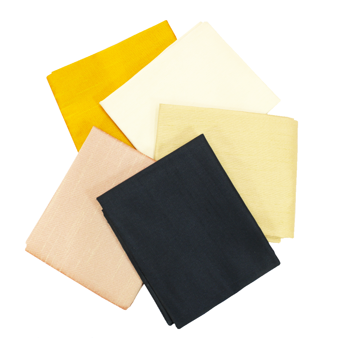 5 Piece Exclusive Fat Quarter 100% Polyester Dupion